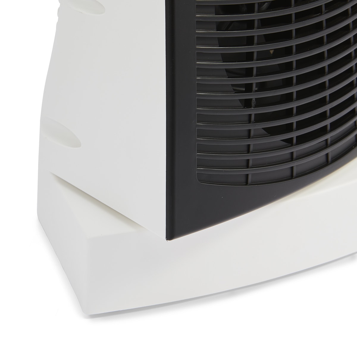 Oscillating Fan Heater Black and White Kmart