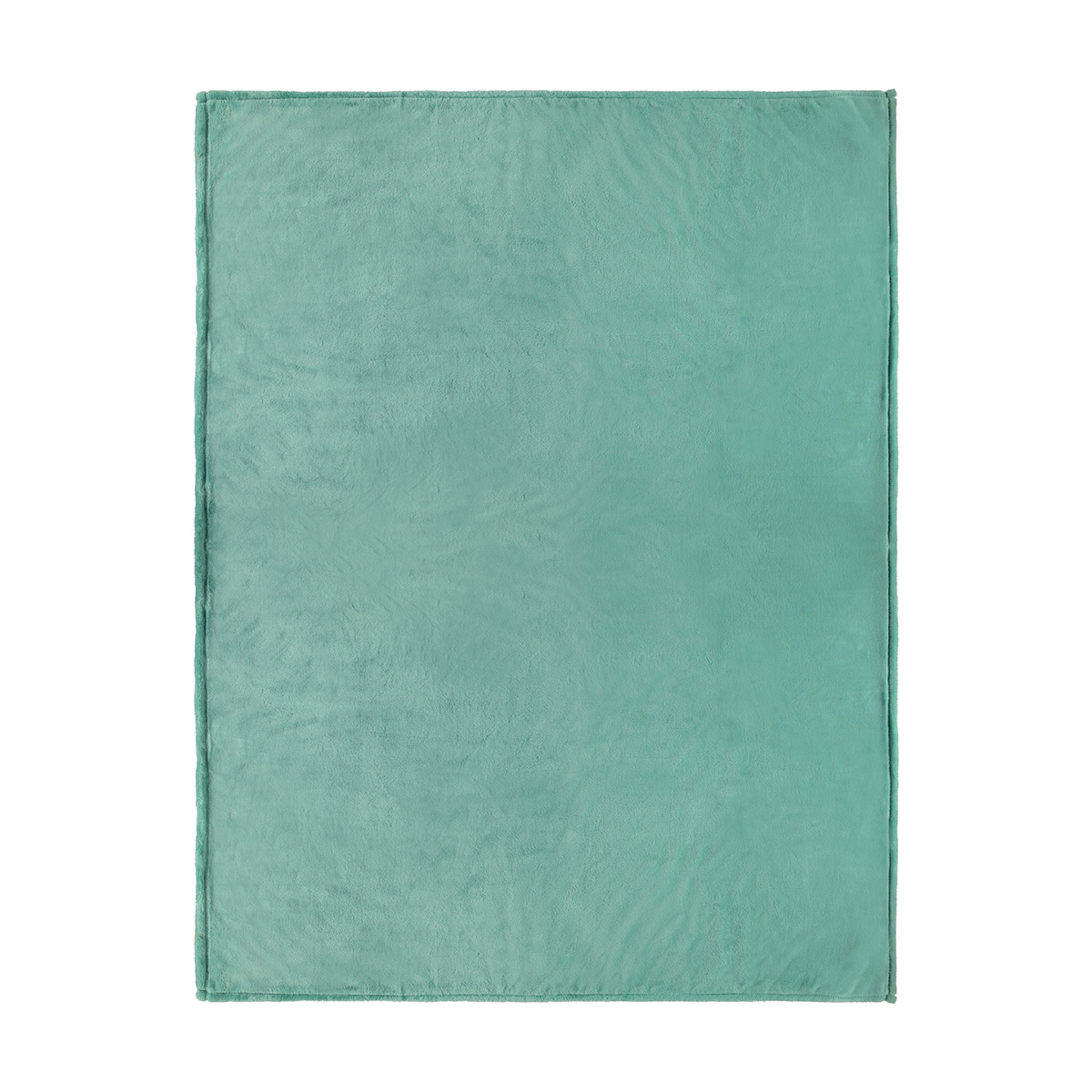 Plush Blanket Single Bed, Green Kmart
