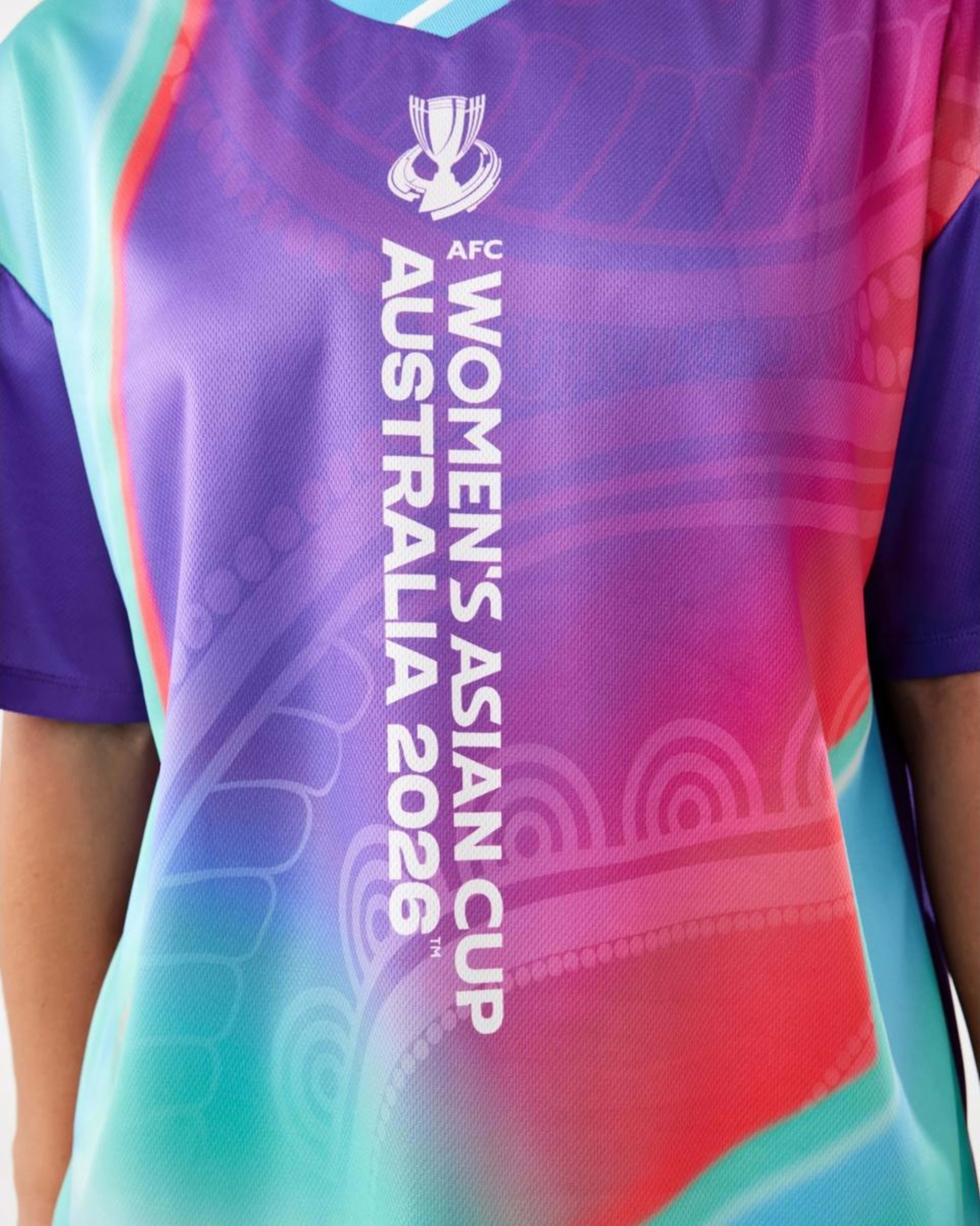 6 AFC Women's Asian Cup Australia Adult T-shirt Purple, 6 of 7