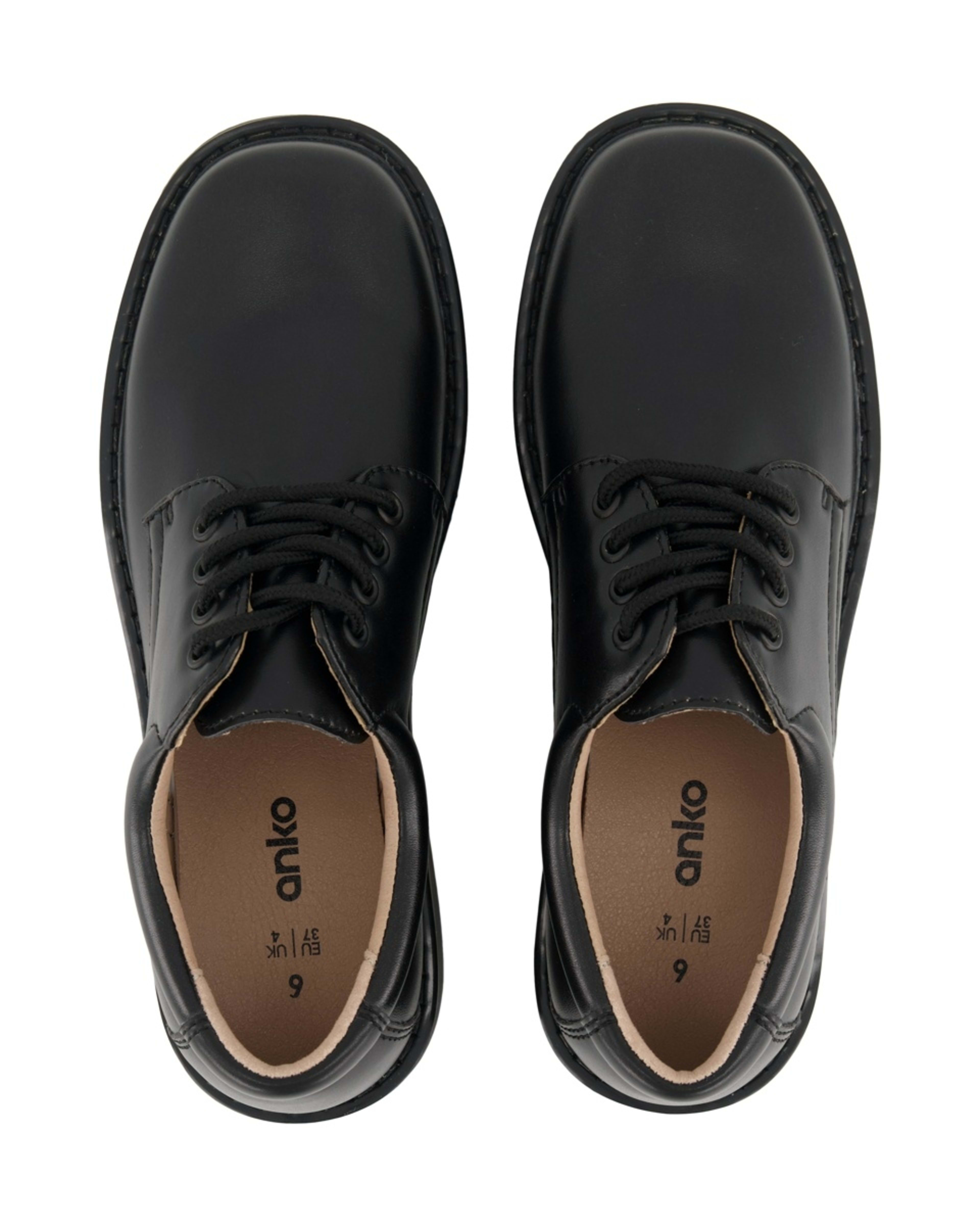 3 Classic Lace Up School Shoes Black, 3 of 6
