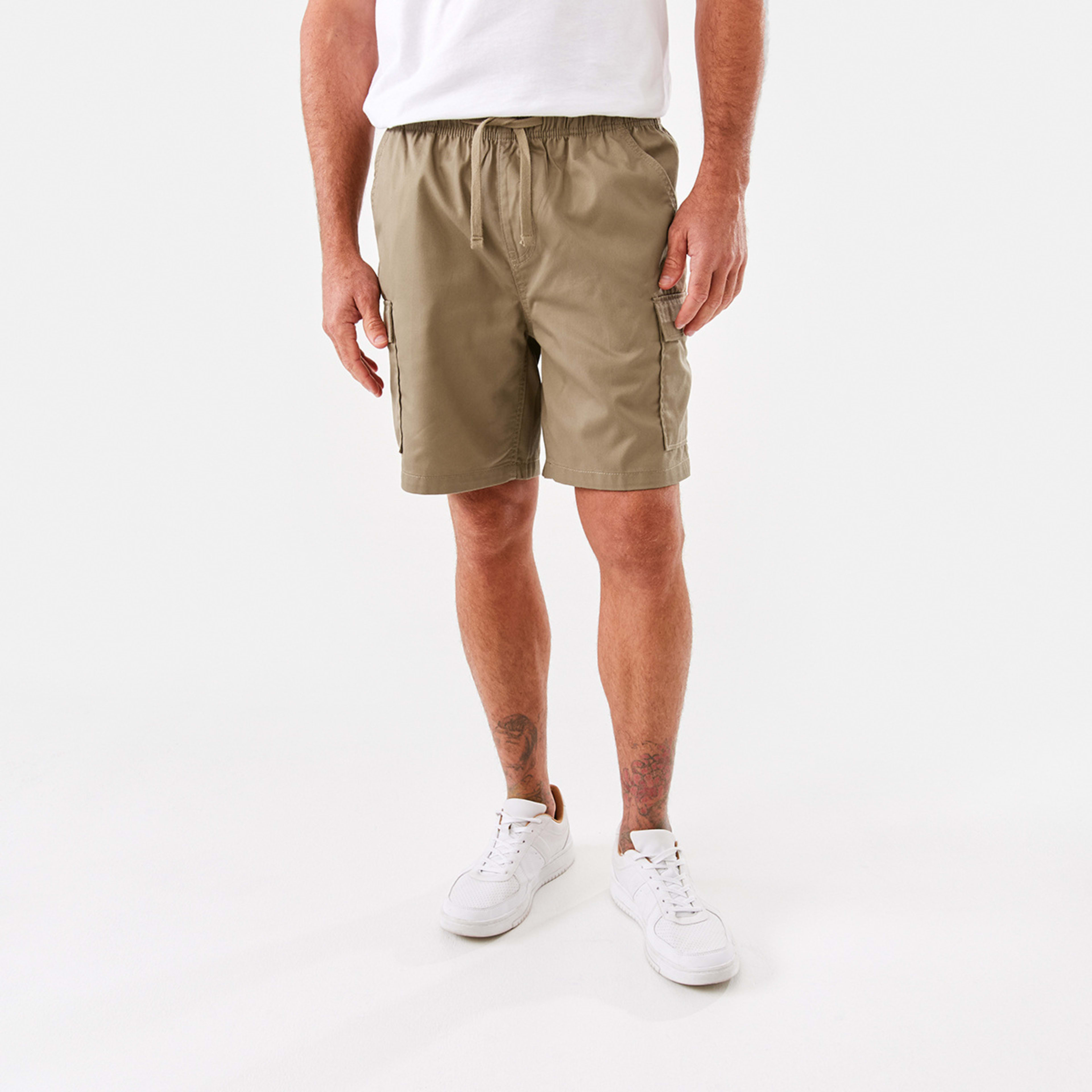 7 Elastic Waist Cargo Shorts Bge Elm, 7 of 7