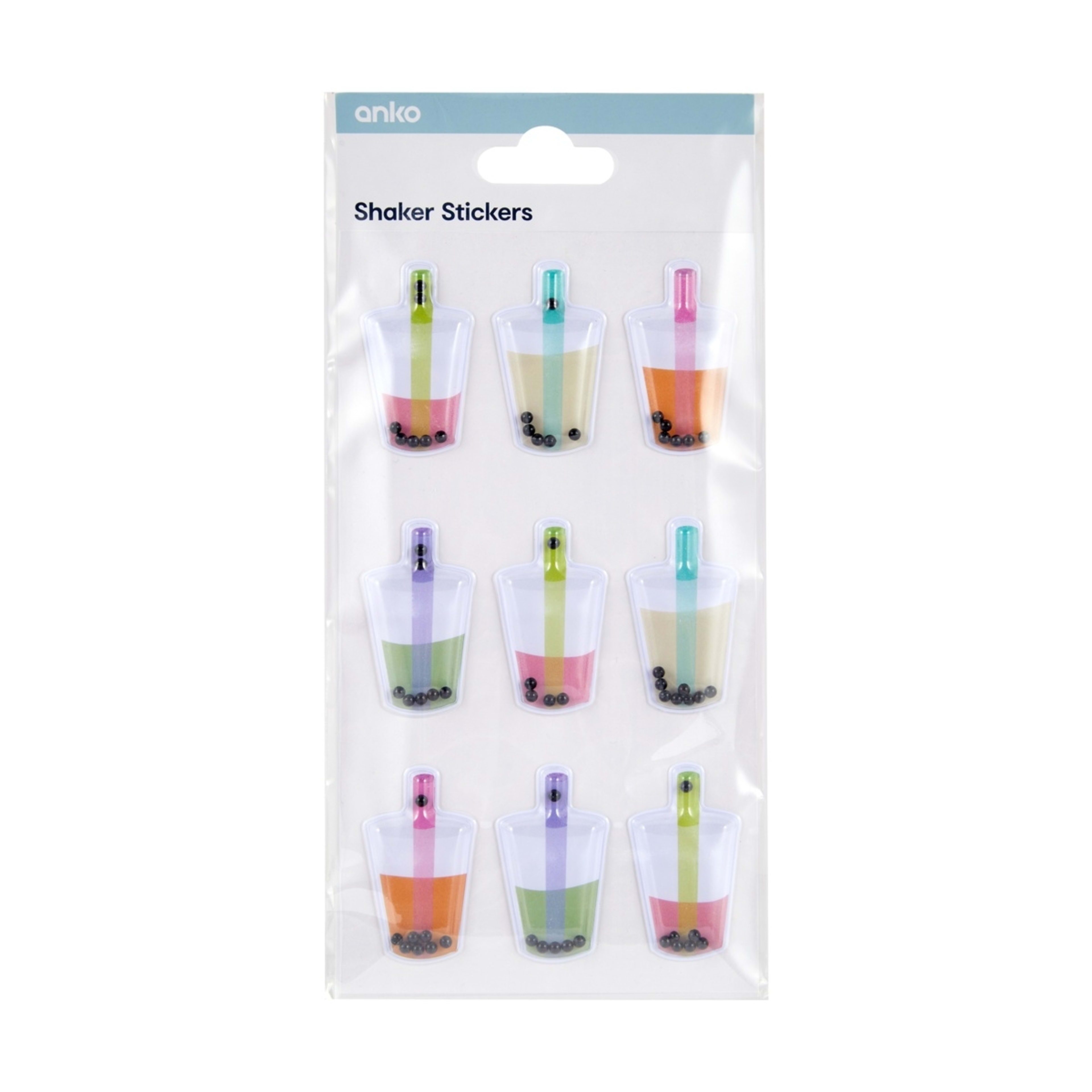 1 9 Piece Shaker Stickers - Bubble Tea