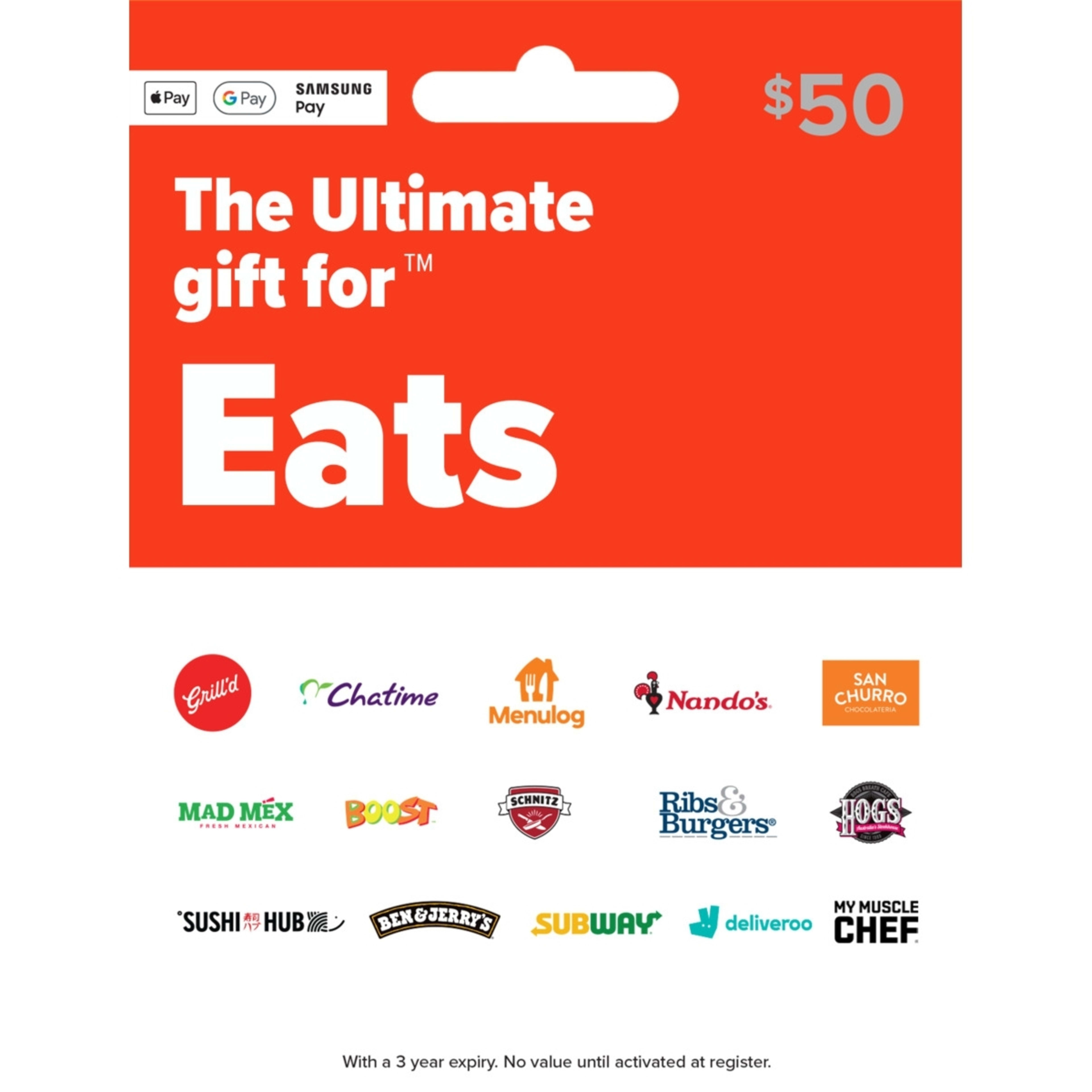 1 The Ultimate Gift for Eats $50 Gift Card