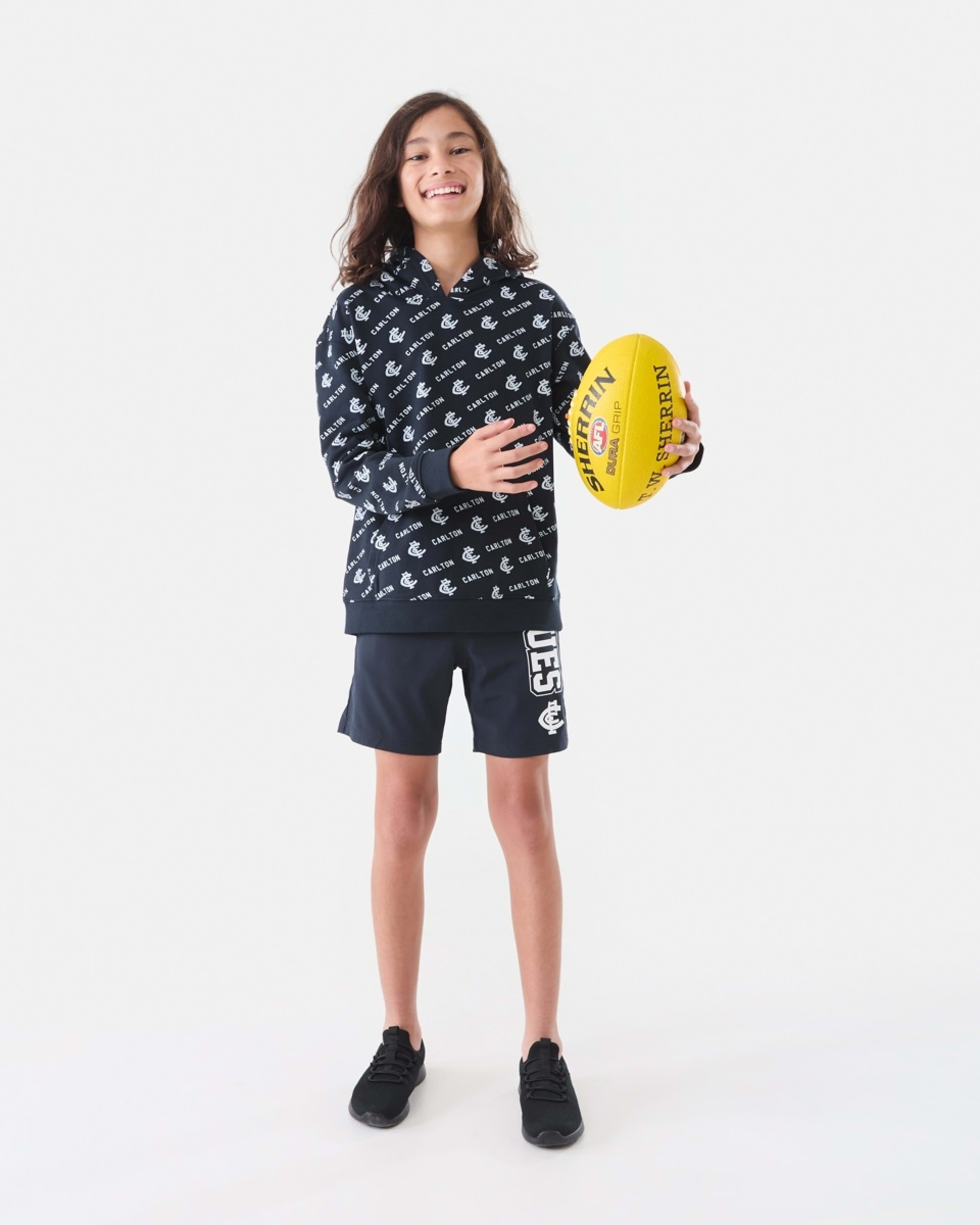 2 Official AFL Kids All Over Print Hoodie Carlton, 2 of 9