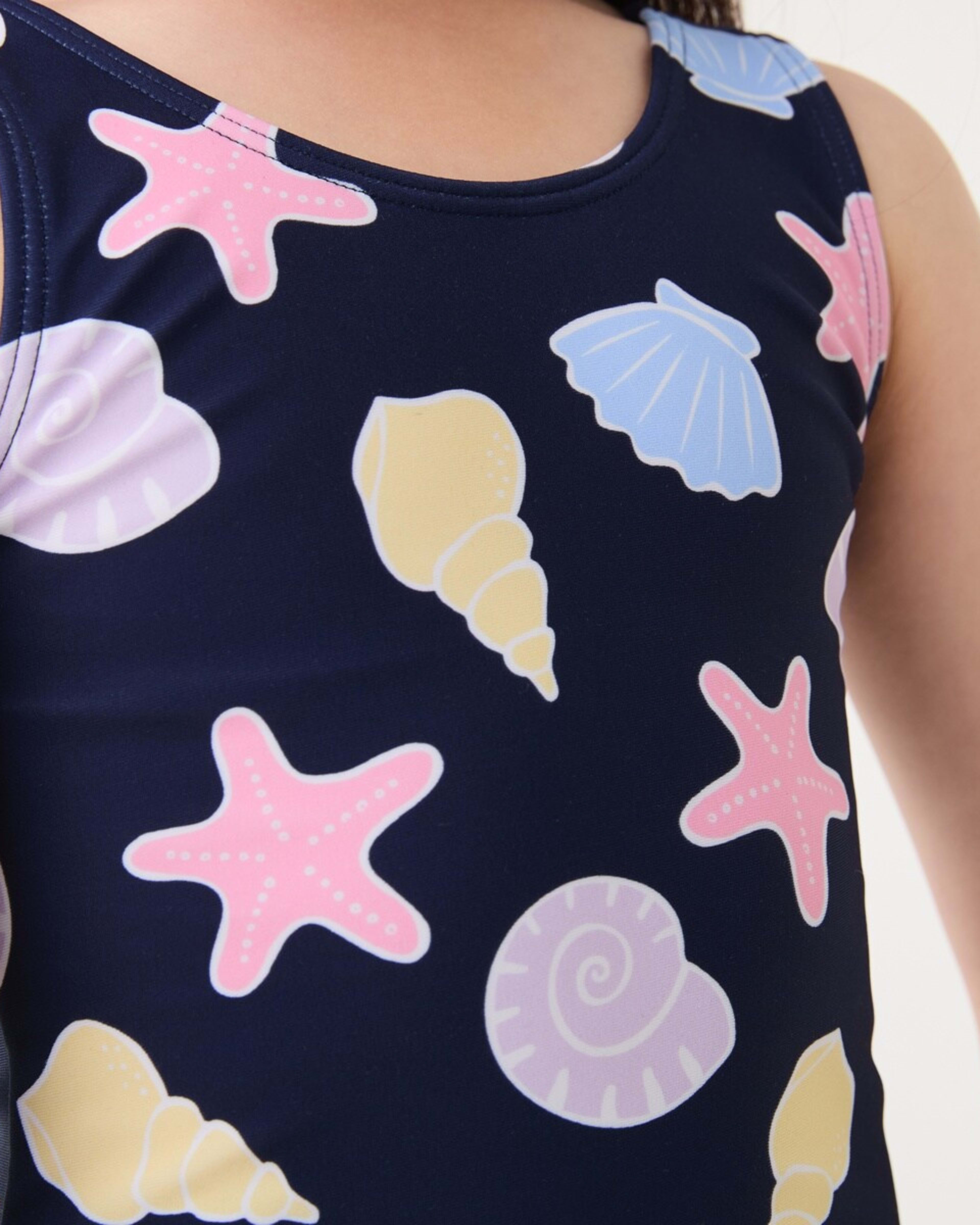 3 One Piece Swimsuit SEA SHELL DEEP INDIGO, 3 of 8