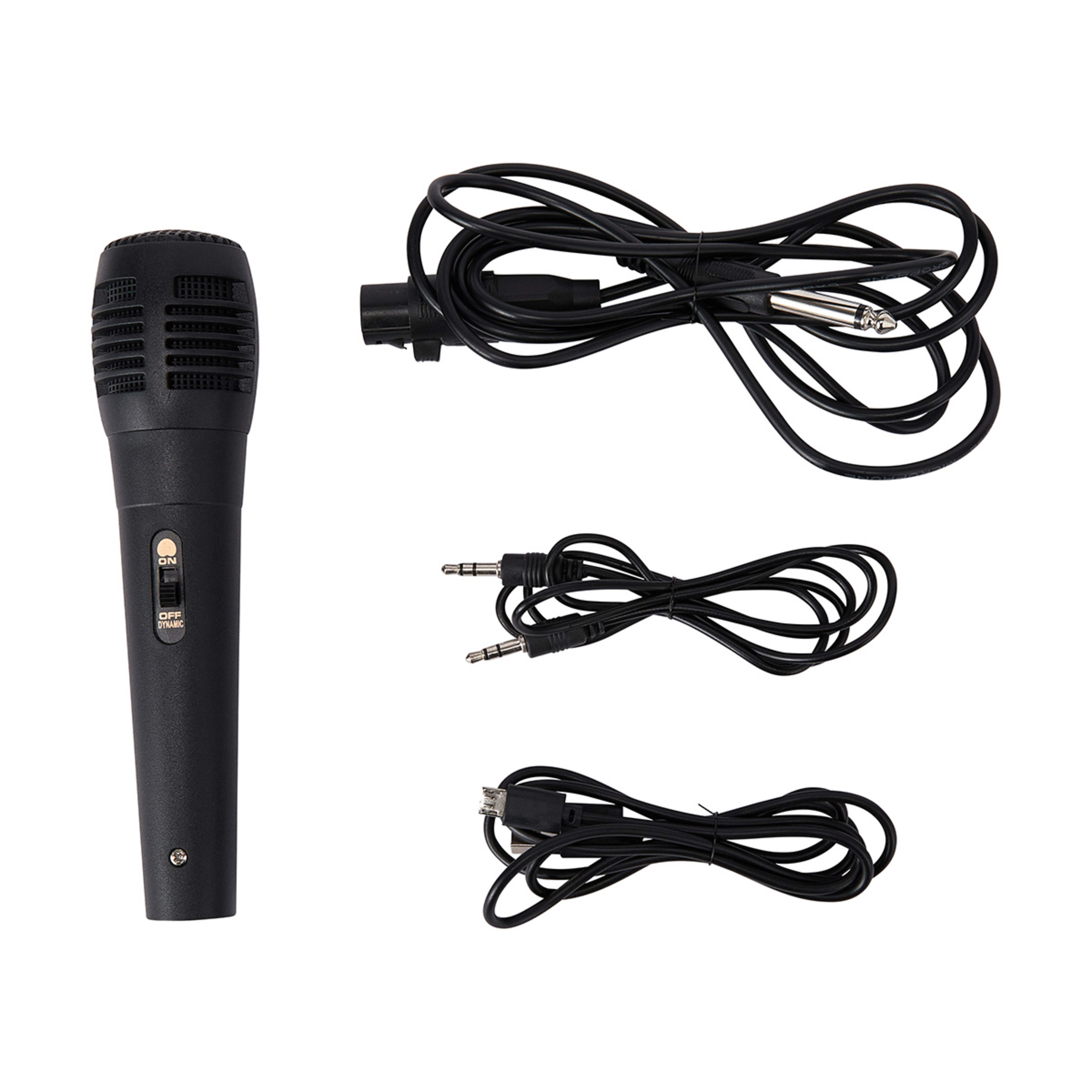 Karaoke Speaker with Microphone Black Kmart