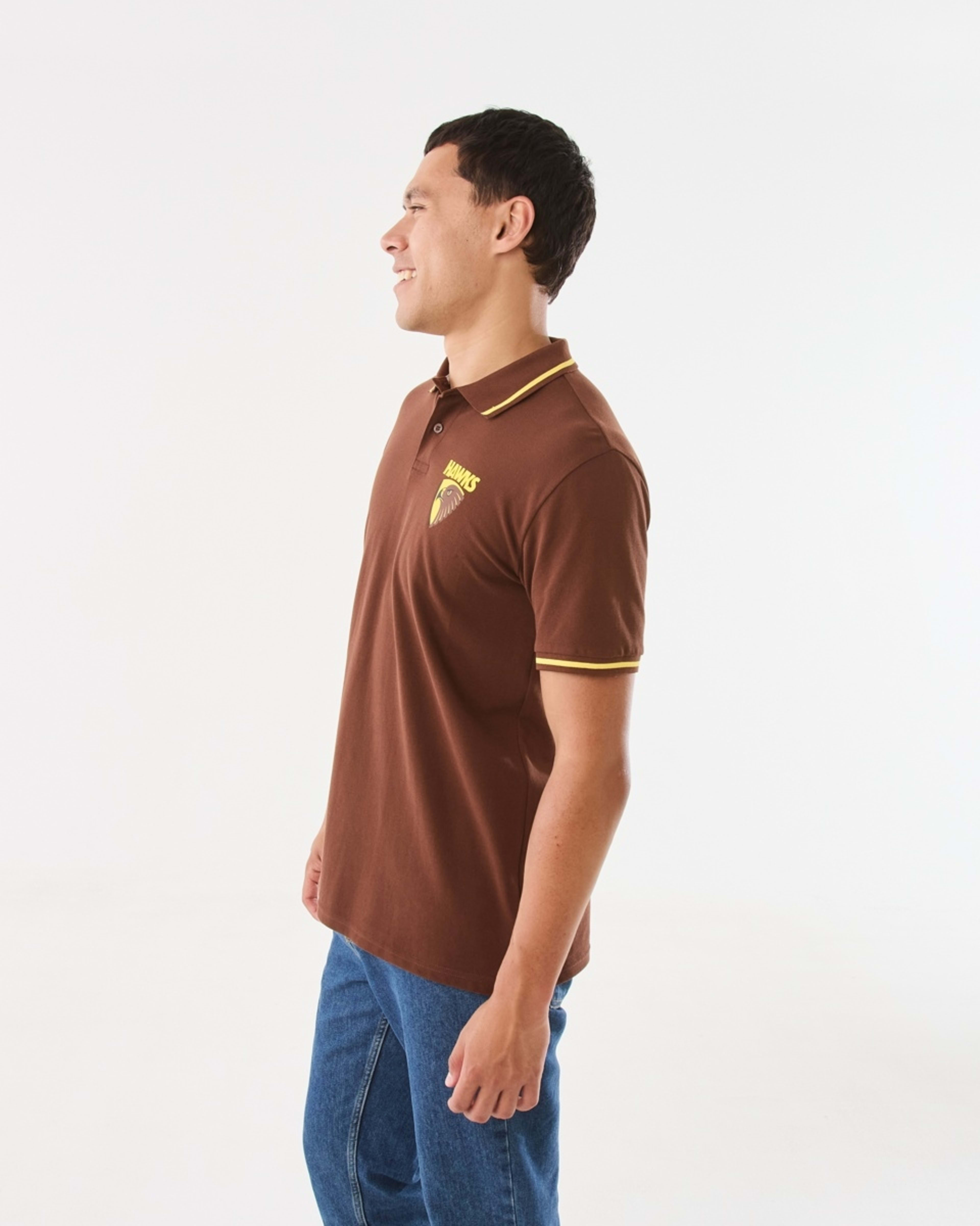 2 Official AFL Adult Polo Shirt Hawthorn, 2 of 6