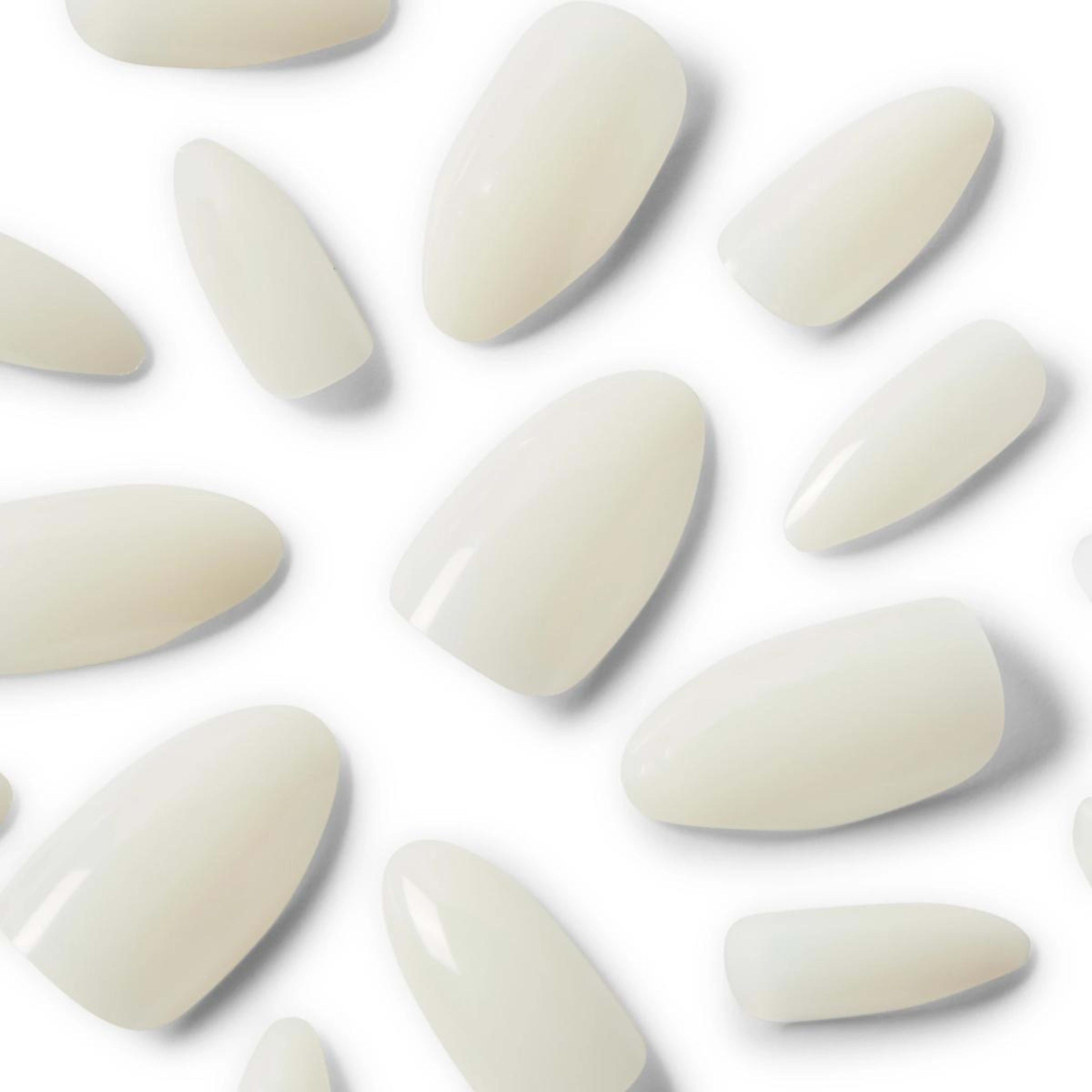 4 OXX Cosmetics 100 Pack Artificial Nails with Adhesive - Stiletto Shape, Clear, 4 of 4