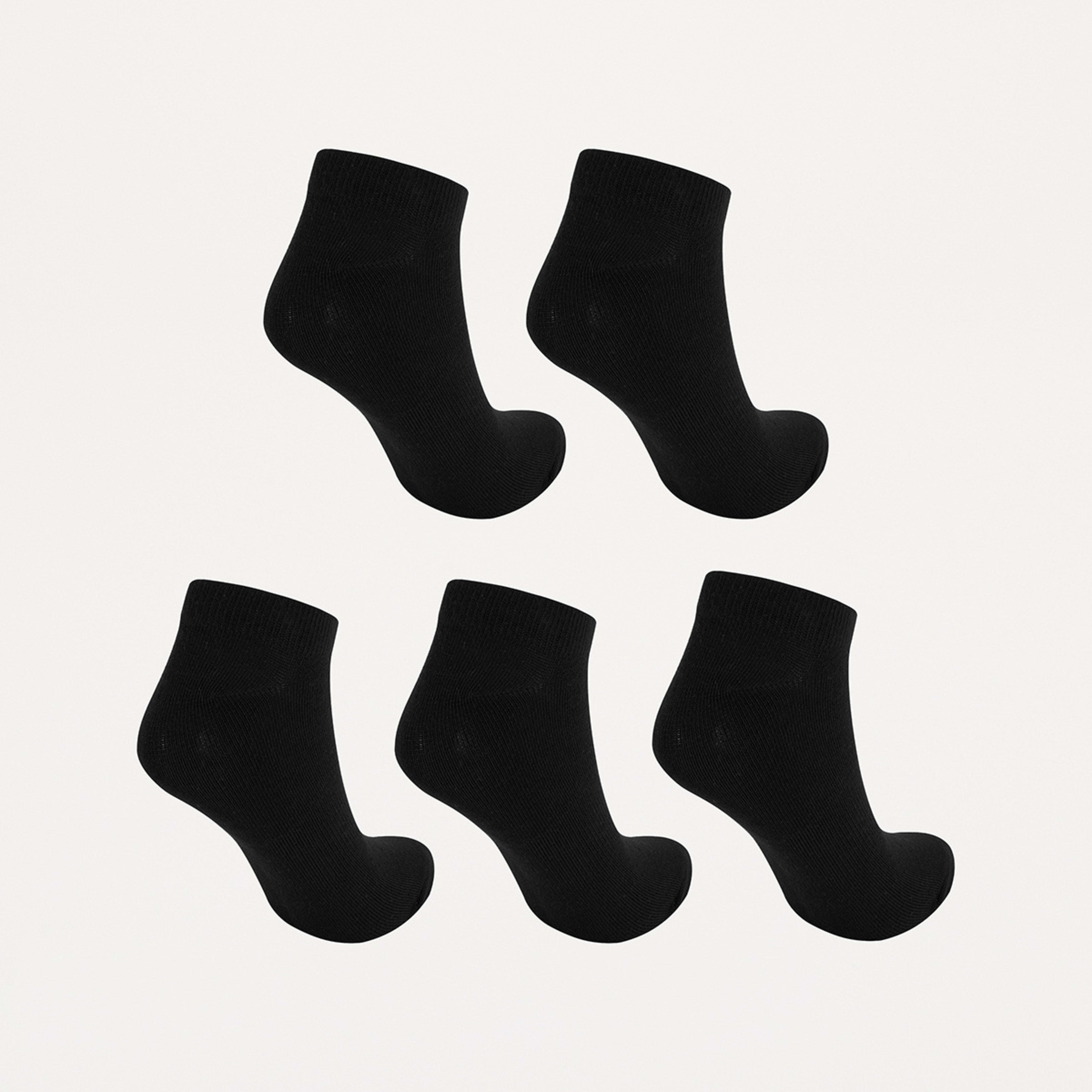 2 5 Pack Active Low Cut Socks Black, 2 of 3