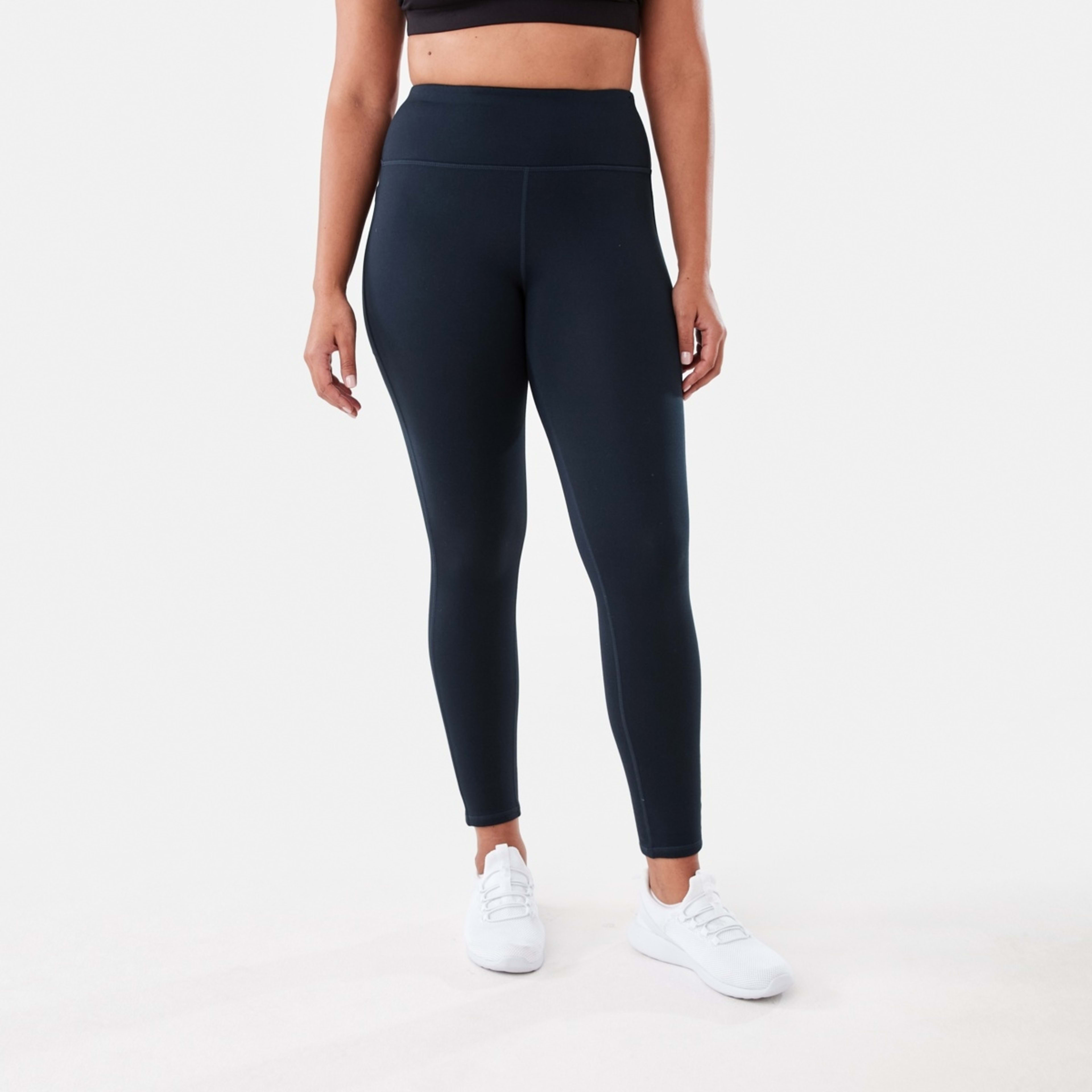 1 Active Womens Full Length Fleece Leggings Shade Navy, 1 of 5