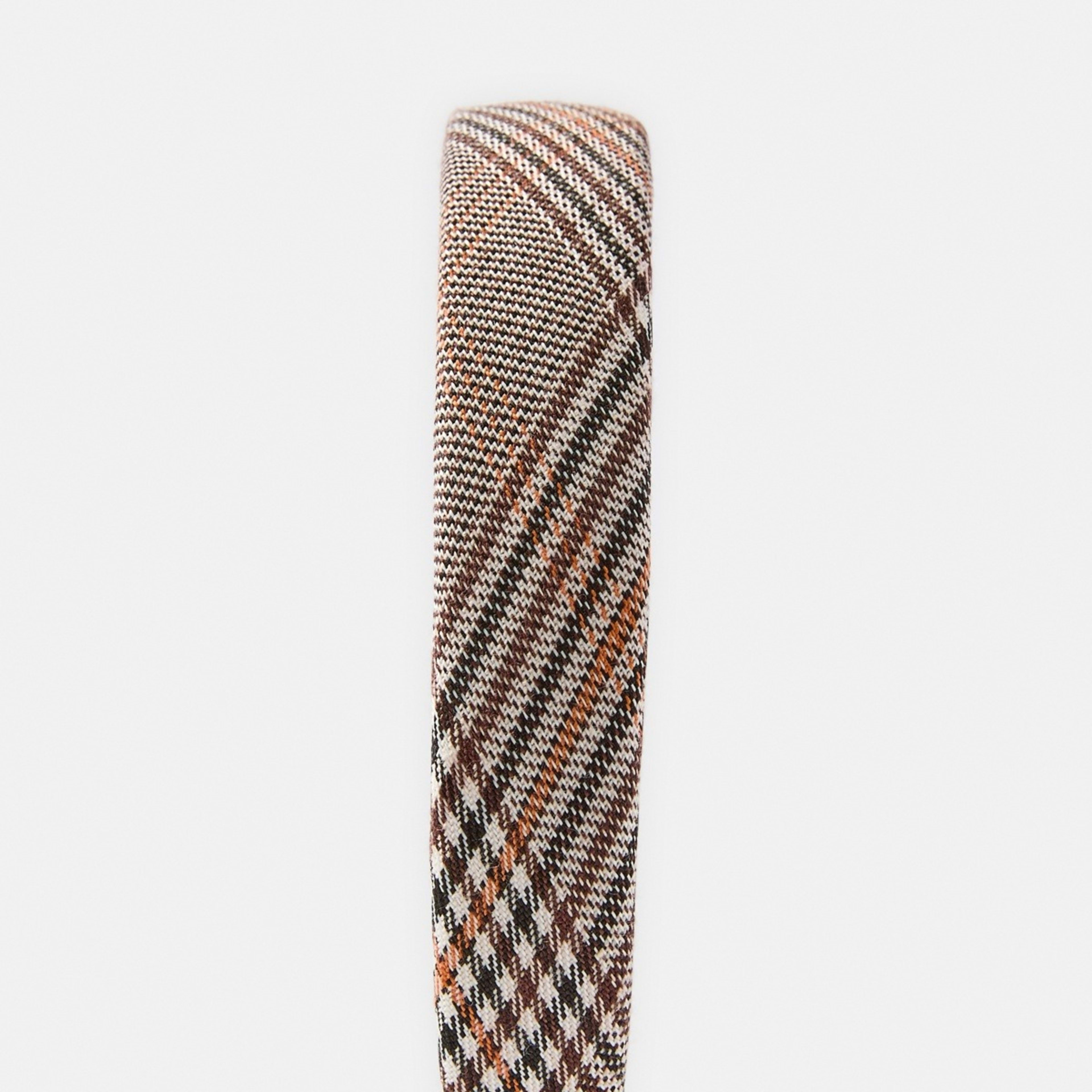 3 Thin Plaid Headband - Grey, 3 of 5