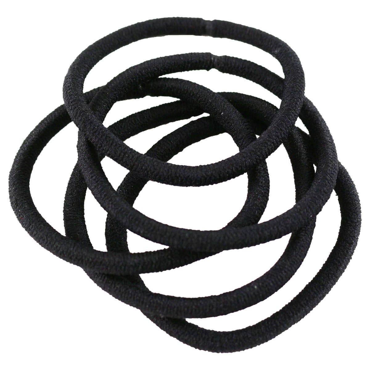 10 Pack Black Thick Snagless Elastics 