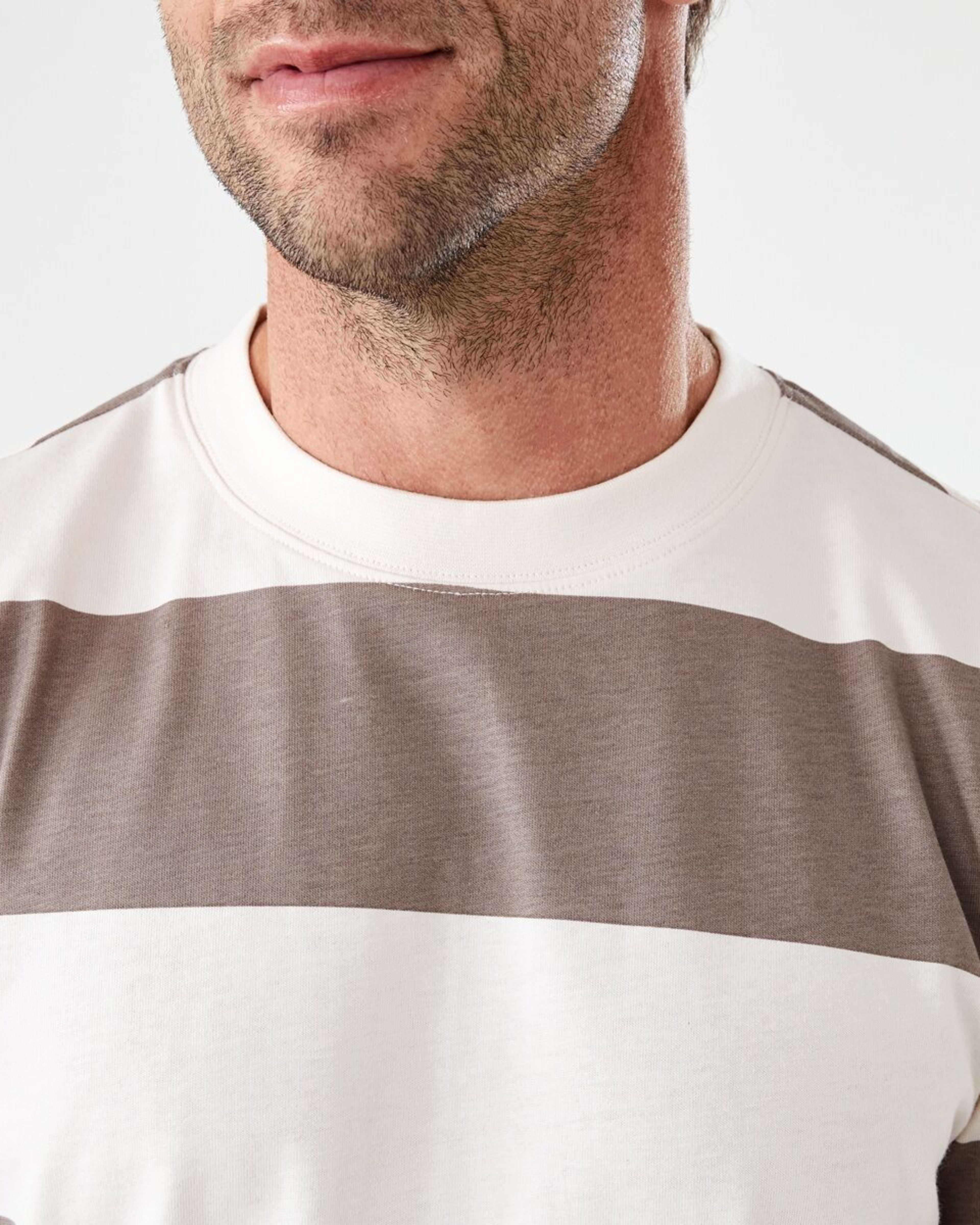 5 Oversized Stripe T-shirt BOLD STRIPES YOUTH DRIFT BROWN, 5 of 5
