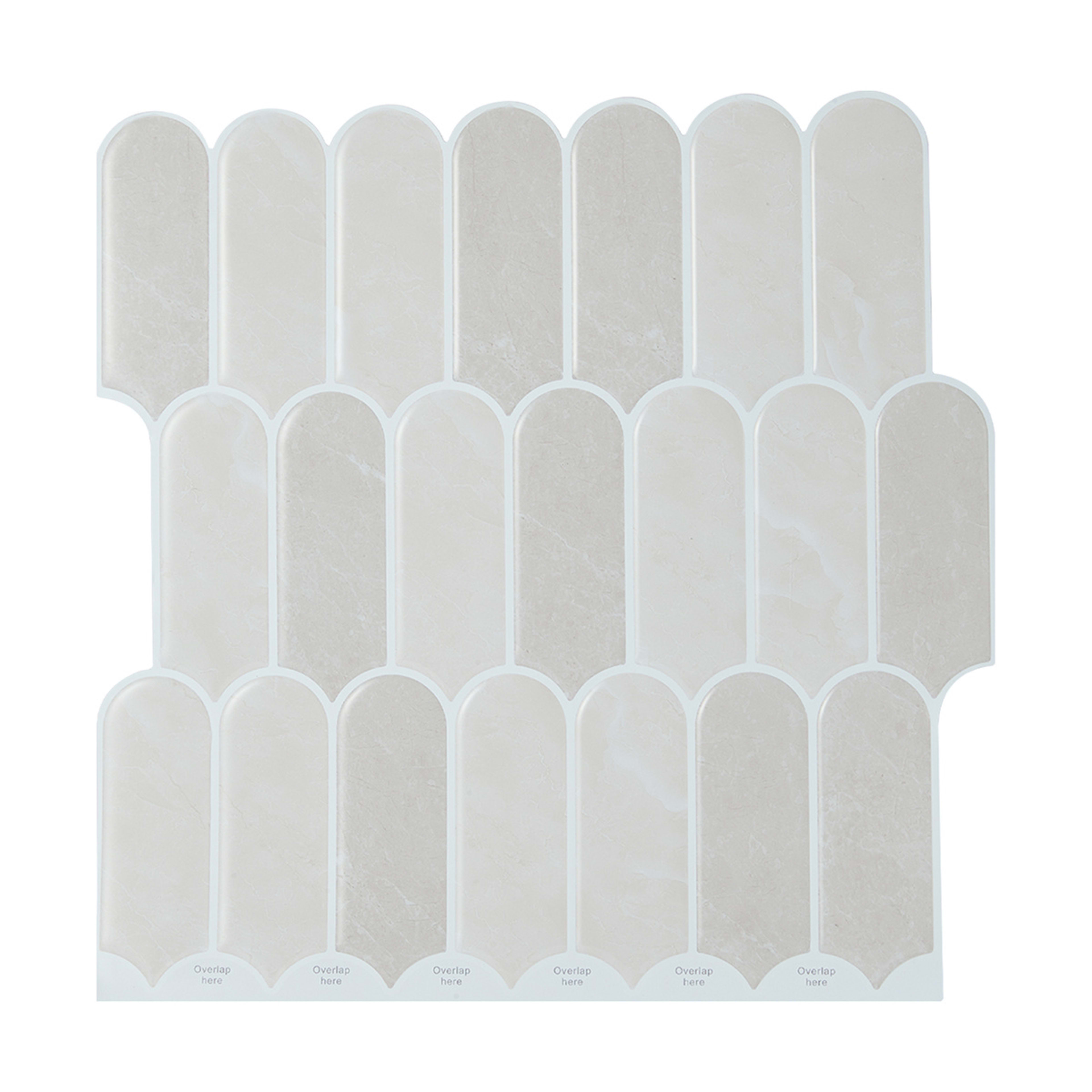 5 Pack Self Adhesive 3D Tiles Stone Feather Kmart