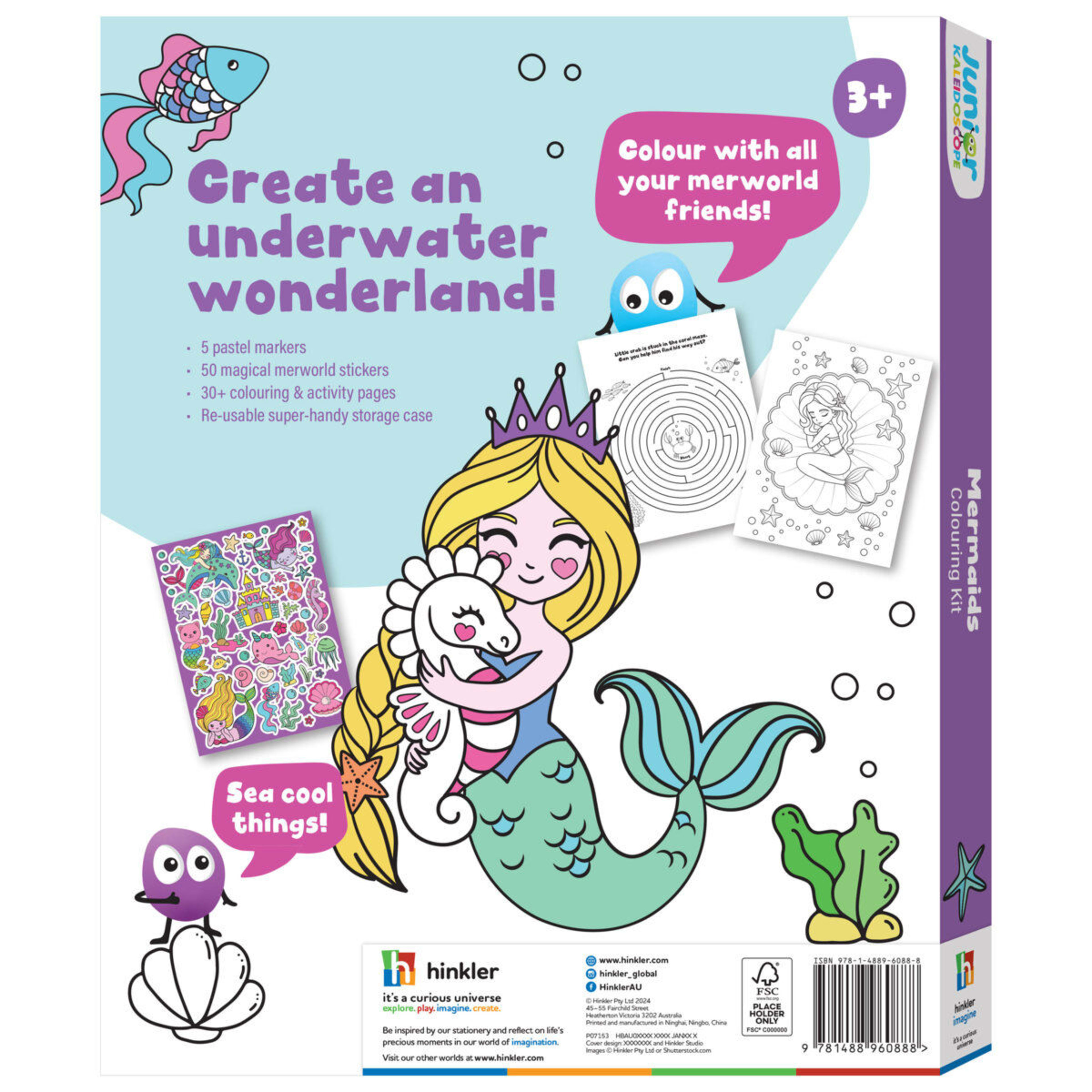 5 Junior Kaleidoscope Mermaids Colouring Kit - Book, 5 of 5
