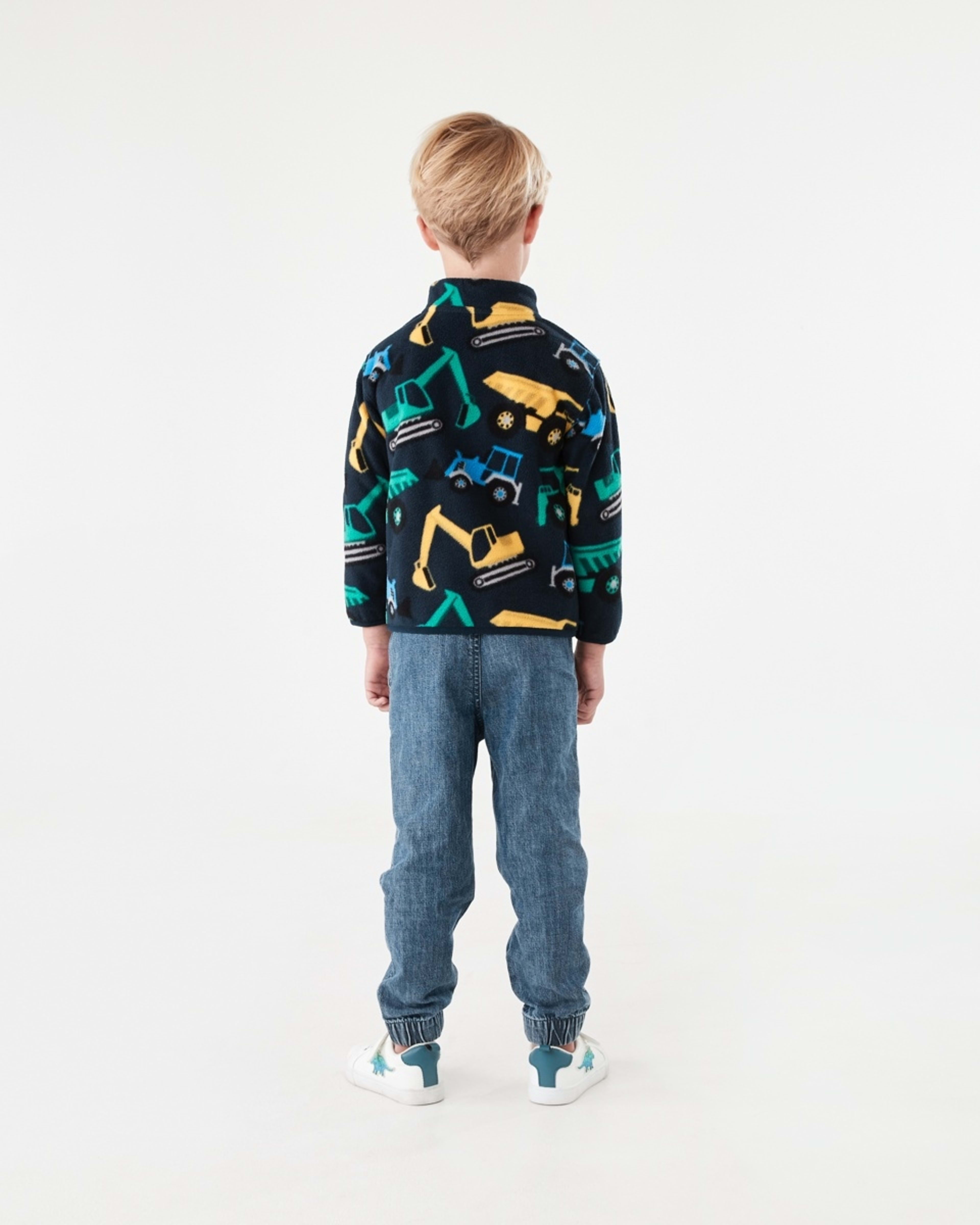 8 Fleece Zip Through Sweatshirt Blu Diggin, 8 of 10