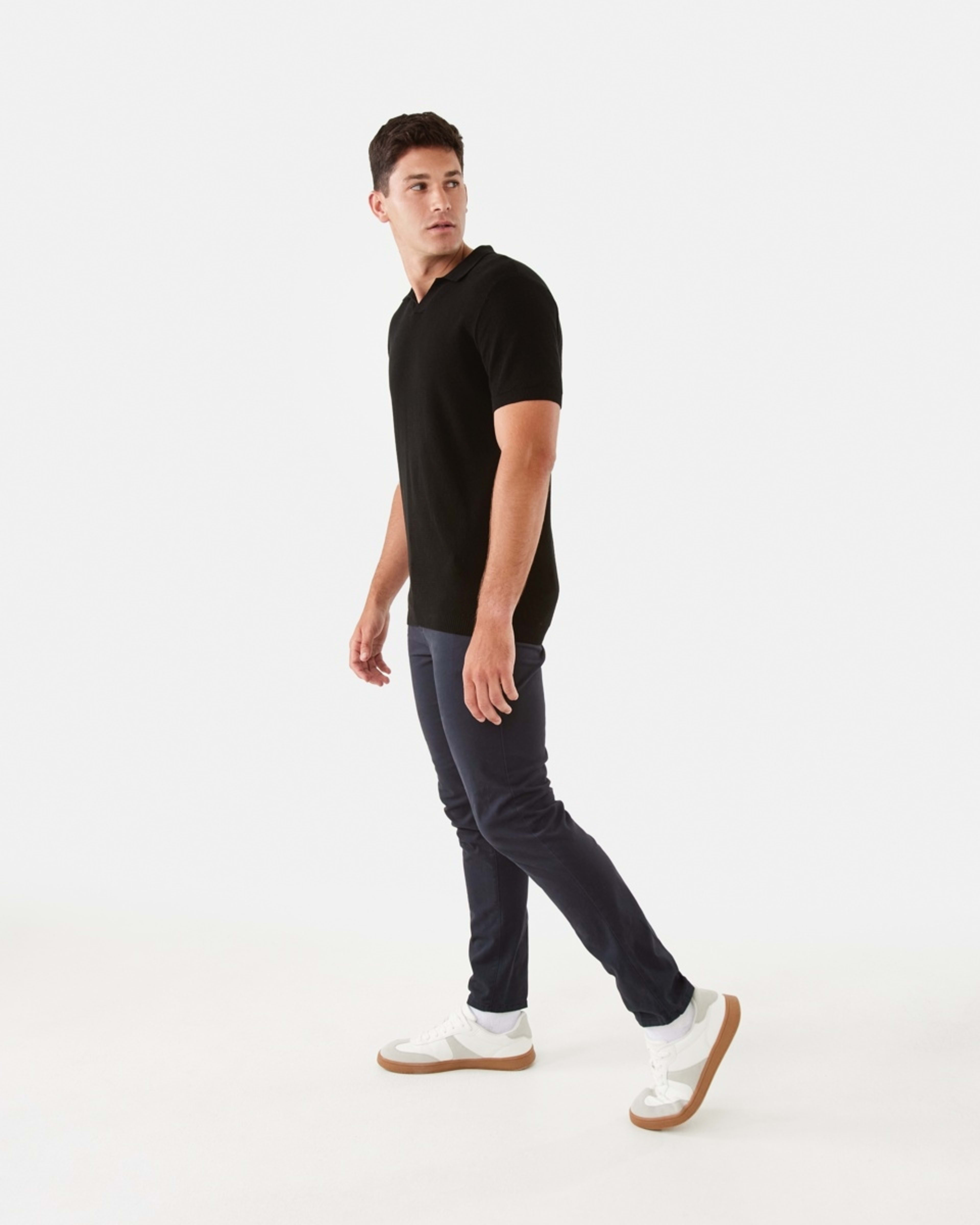 3 Knit Polo Shirt Black, 3 of 6