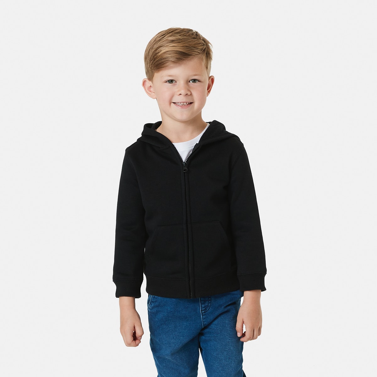 Plain Zip Through Hoodie - Kmart