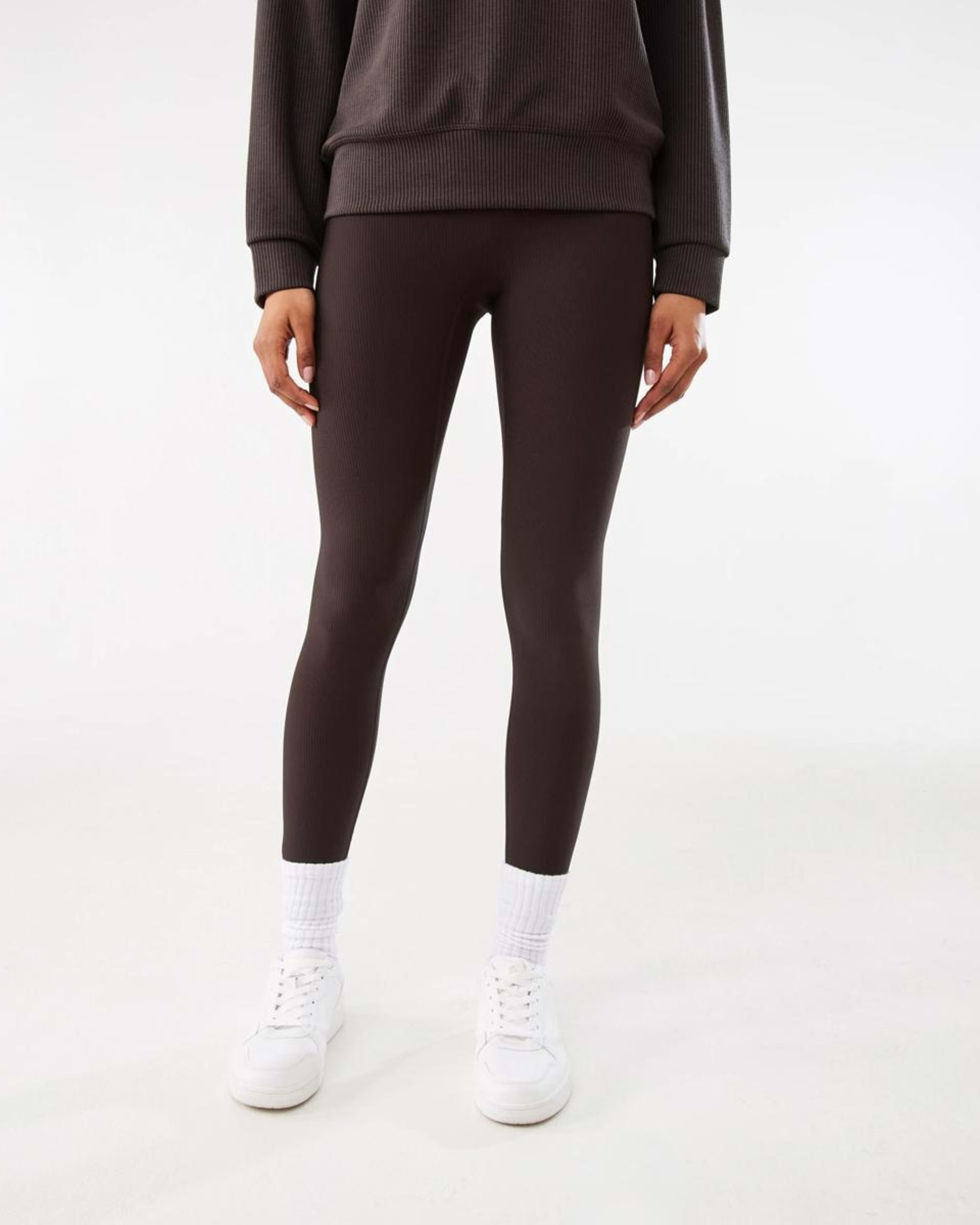 1 Active Womens Rib Leggings TUSCAN BROWN