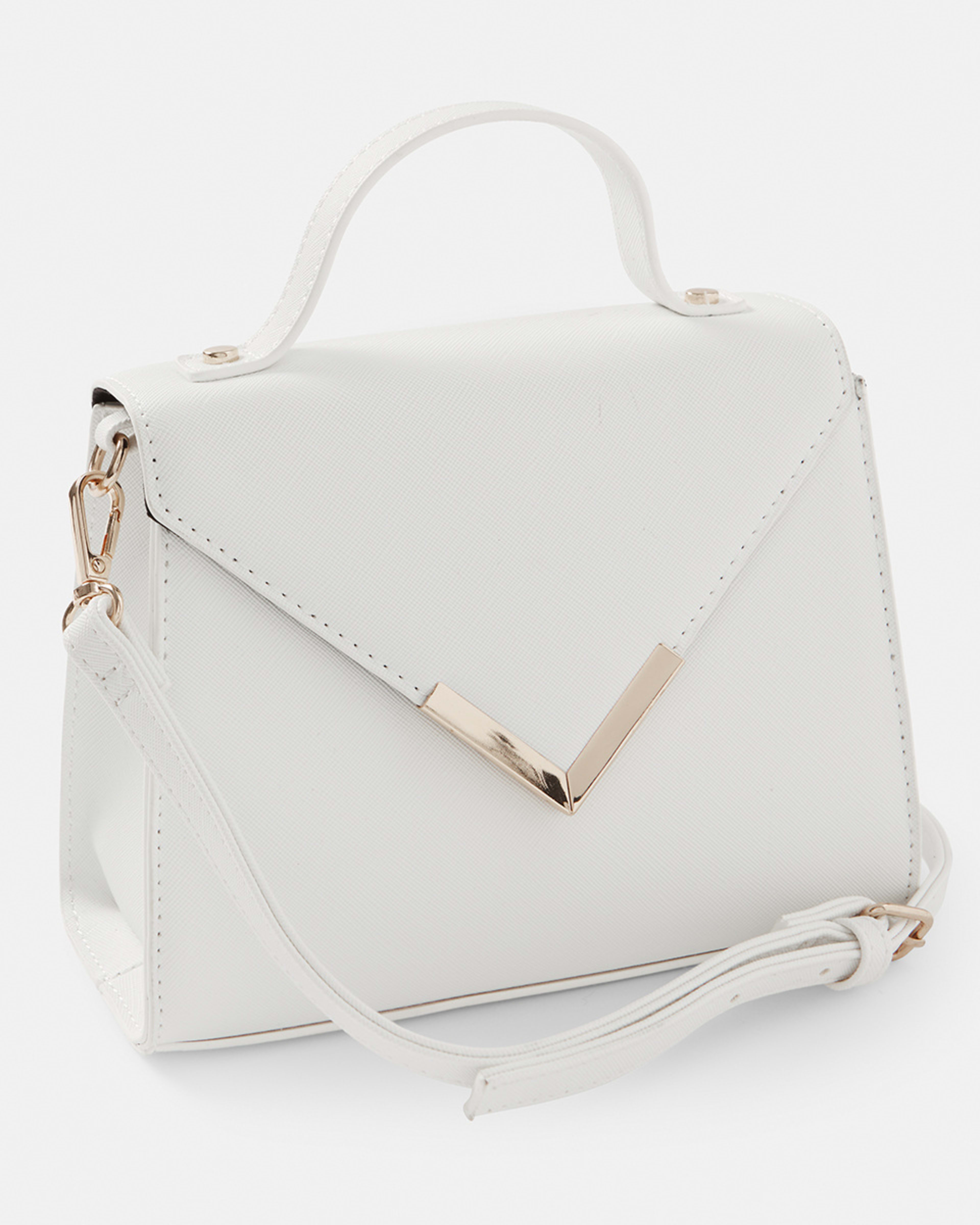 2 Dressy Flap Crossbody Bag White2, 2 of 5