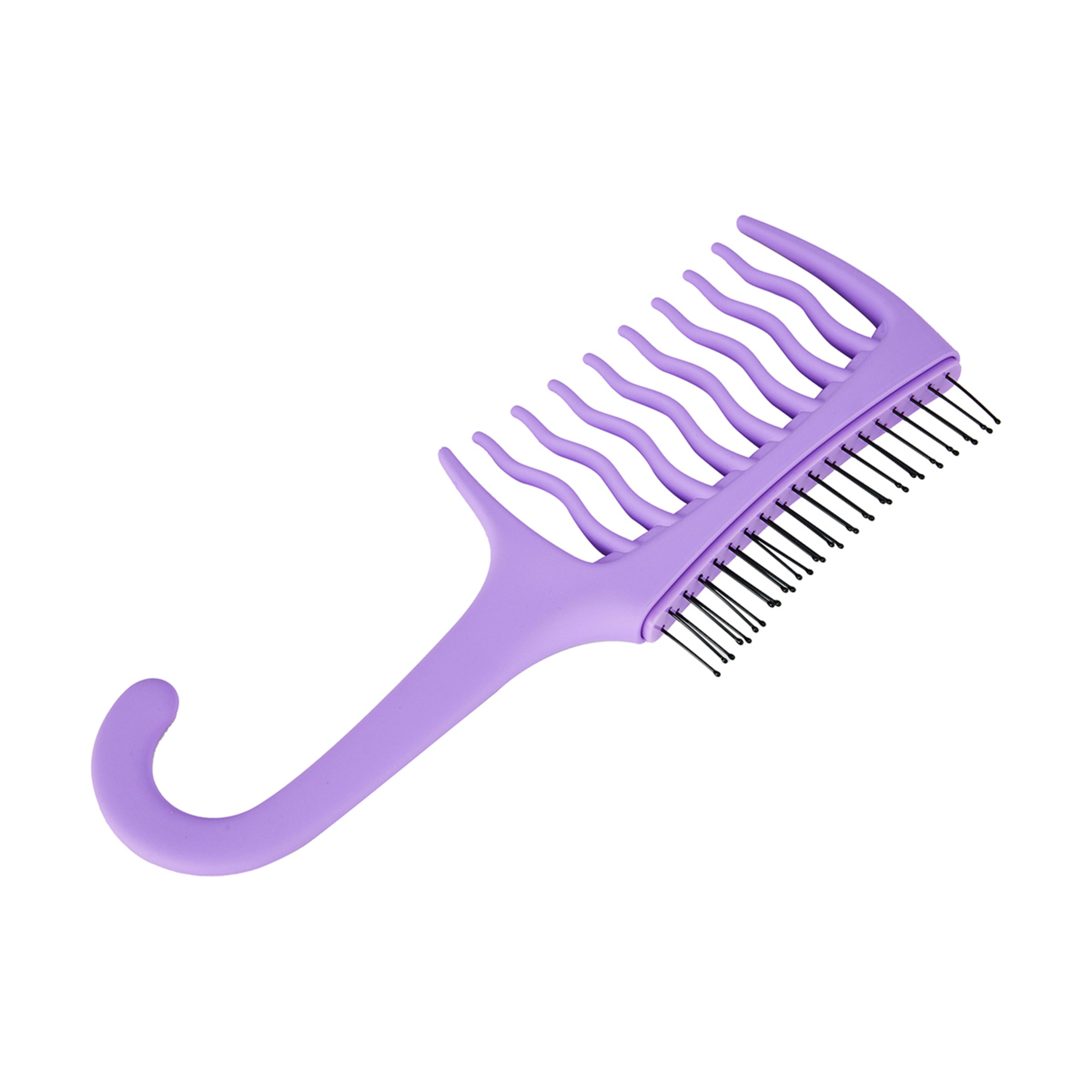 1 OXX Haircare Tease 2-in-1 Fine Brush and Comb - Purple, 1 of 5