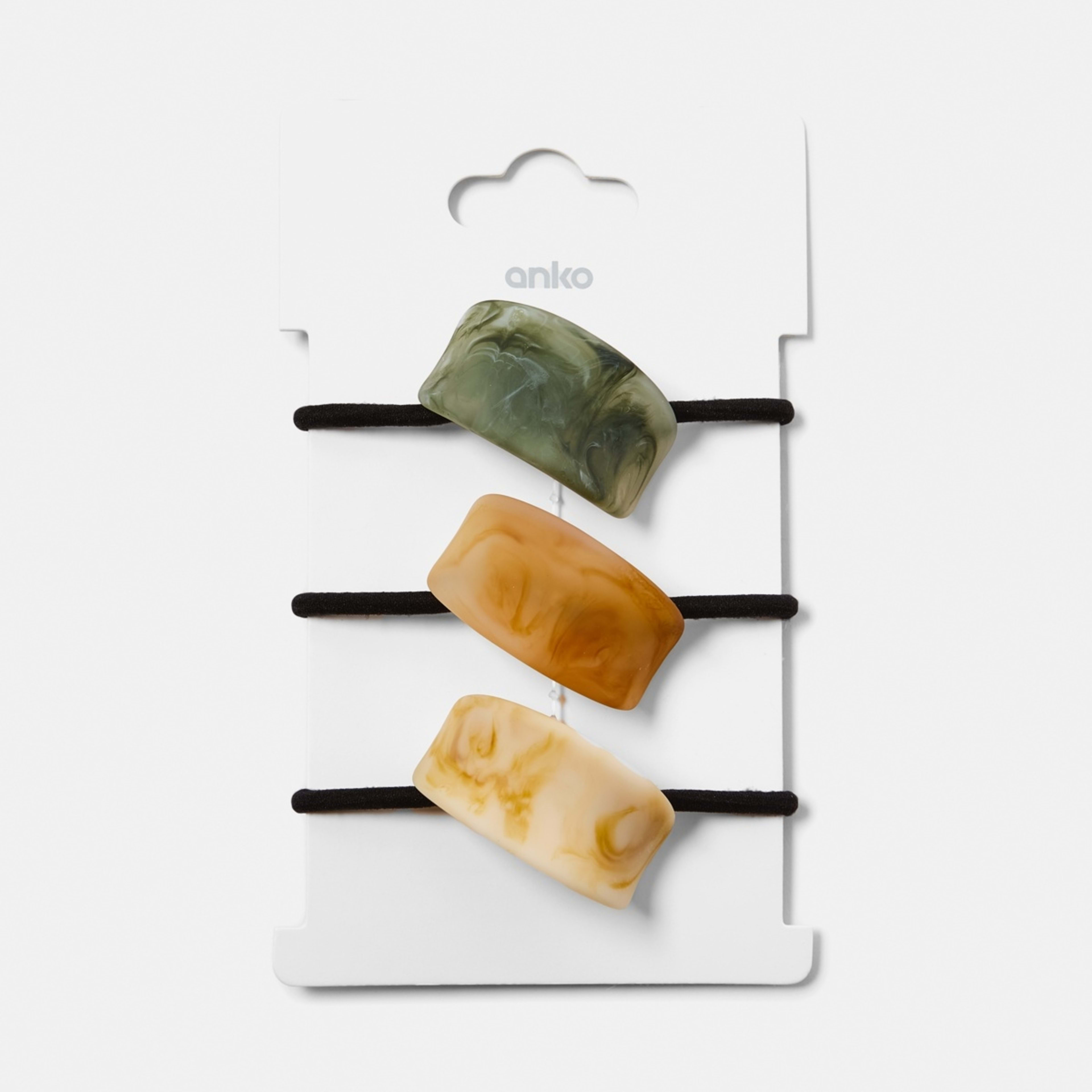 5 3 Pack Plastic Cuff Hair Ties, 5 of 5