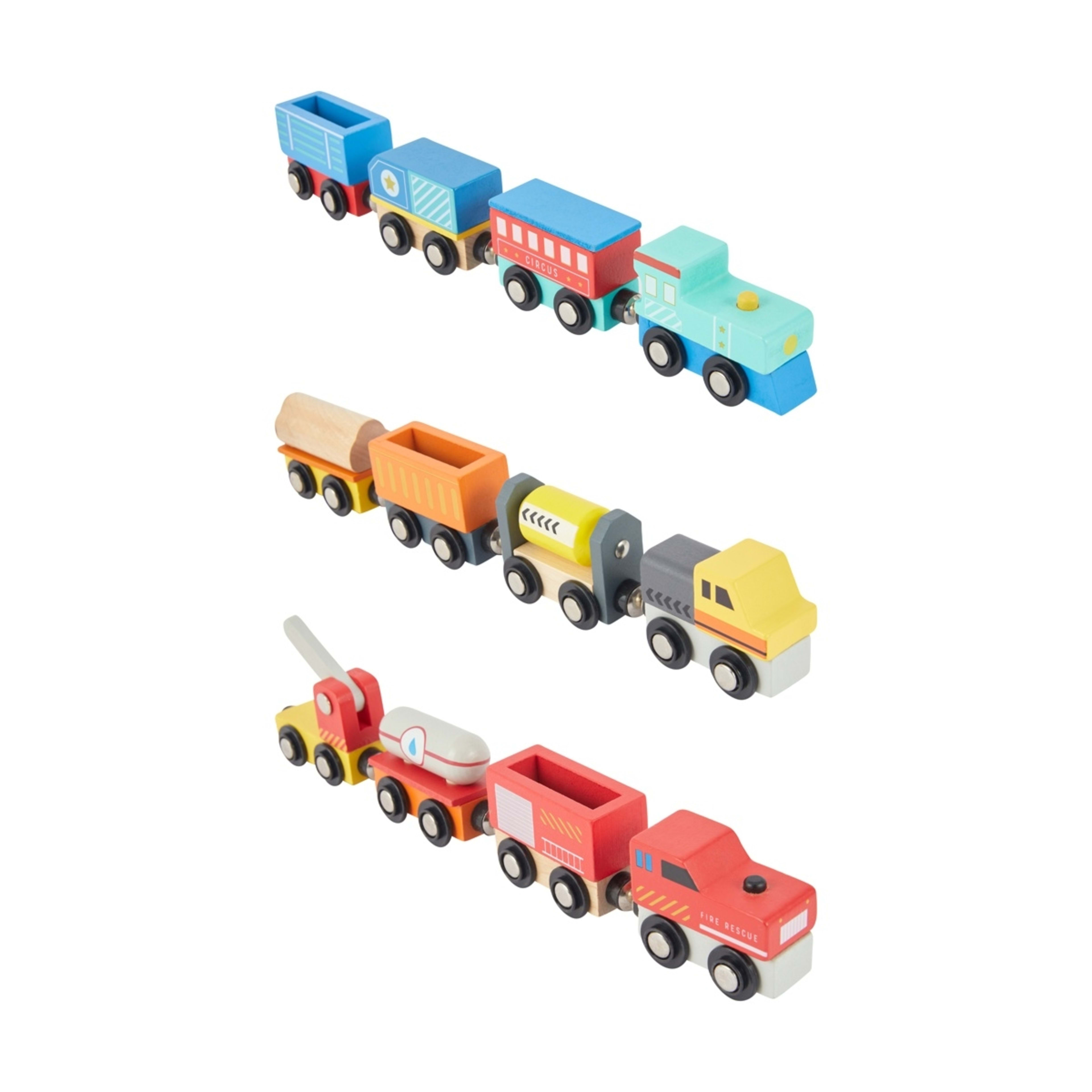 6 Wooden Train and Carriage Set - Assorted, 6 of 9