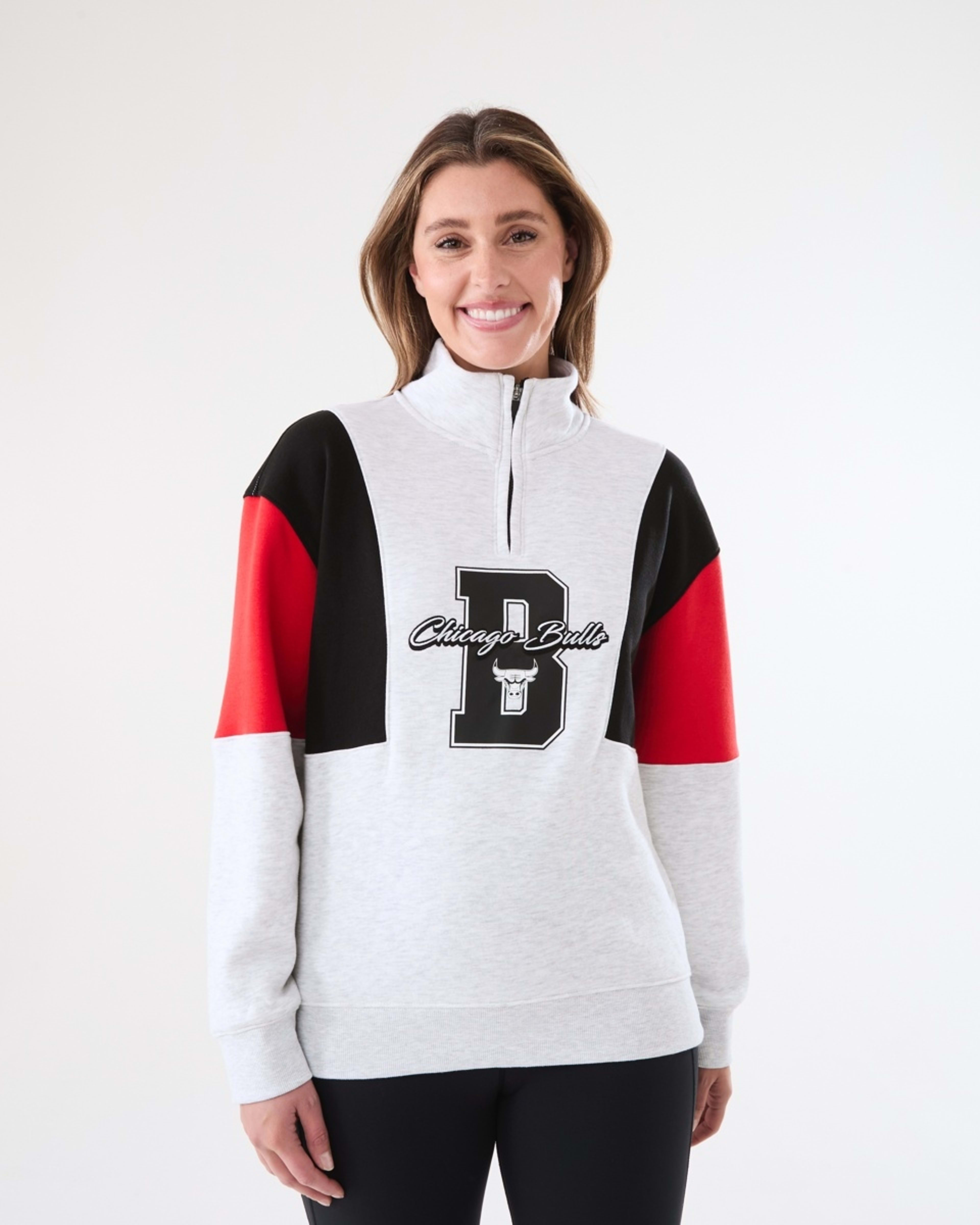 1 Official NBA Adult Lounge Quarter Zip Top Bulls 7c3x, 1 of 6