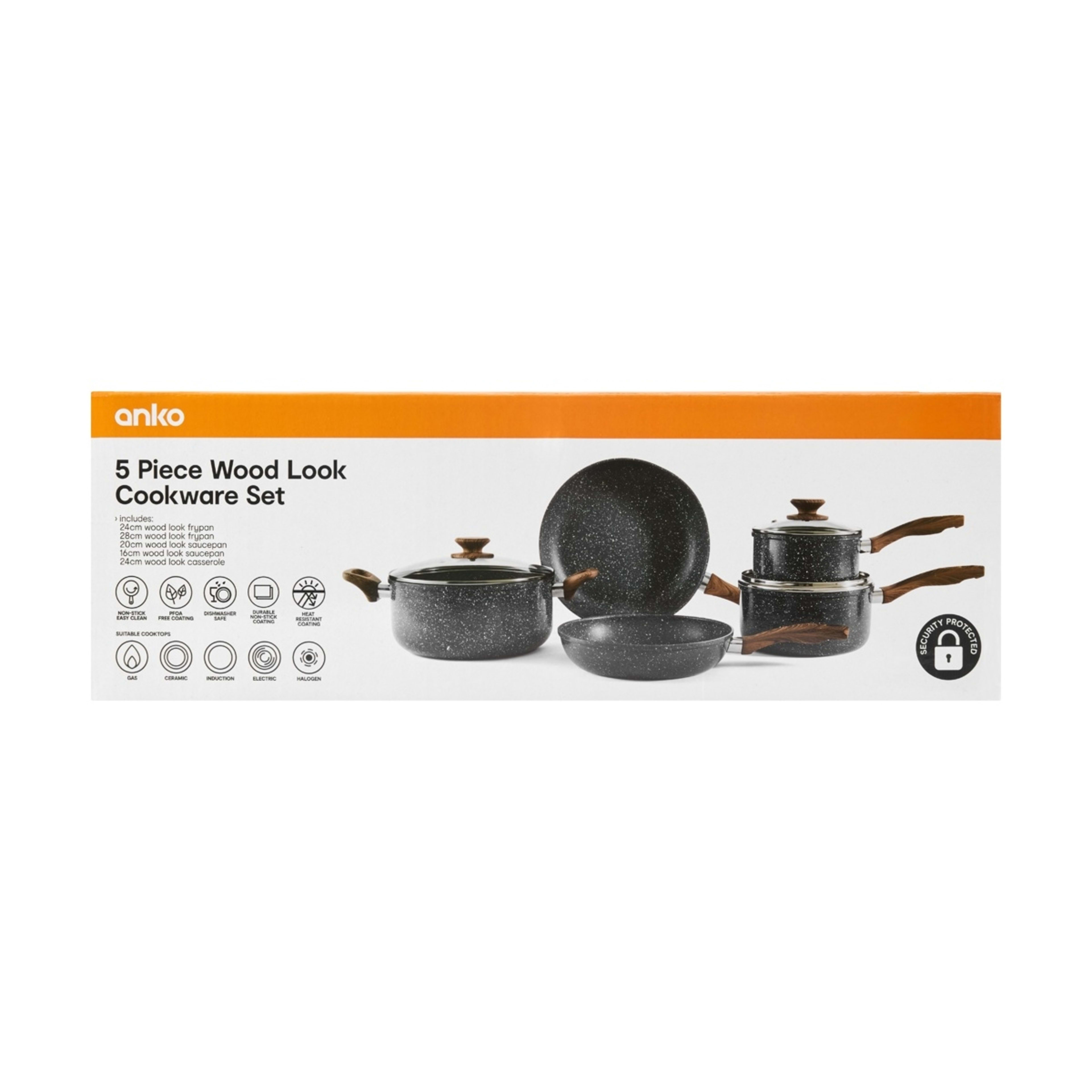 10 5 Piece Wood Look Cookware Set, 10 of 10