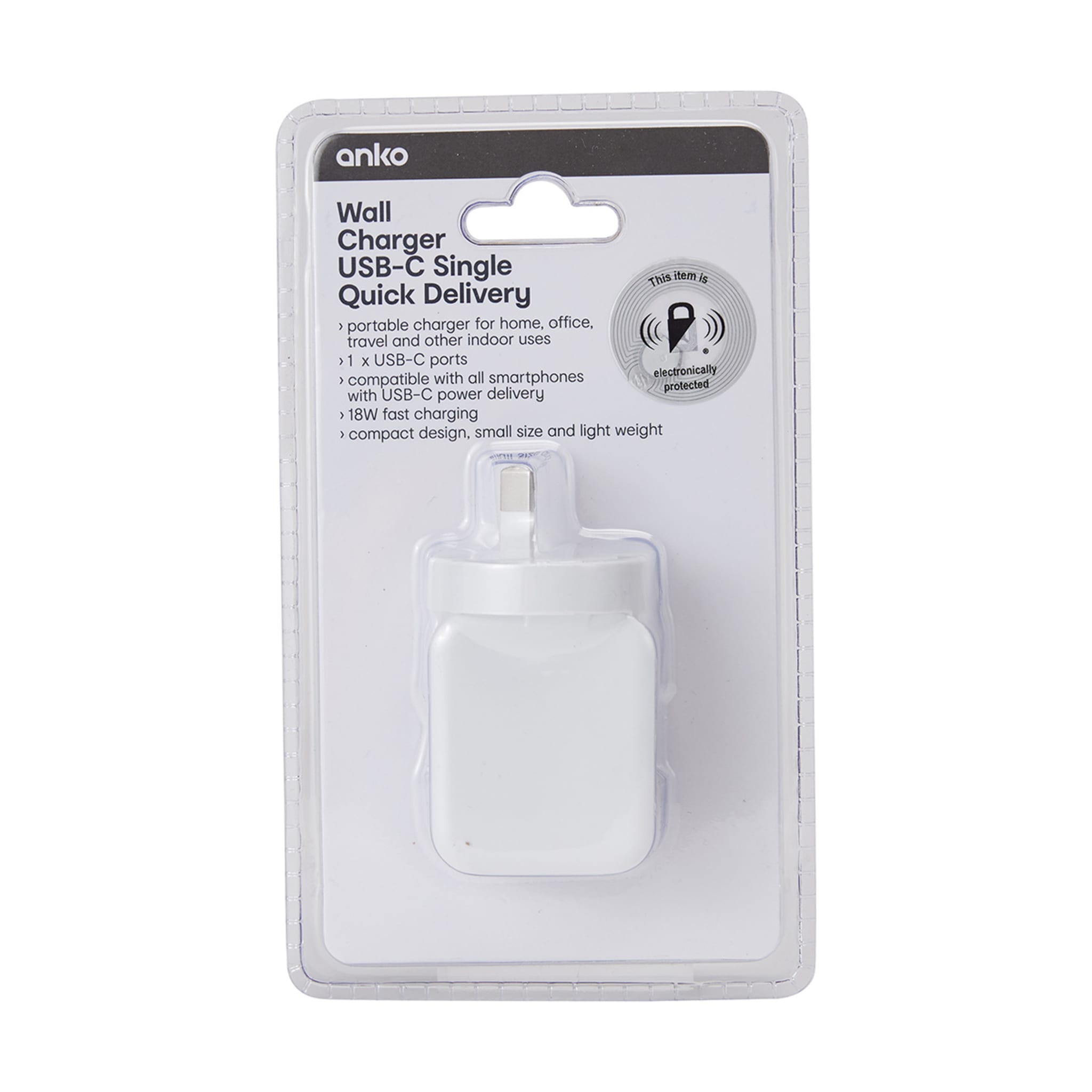 Wall Charger USBC Fast Charging White Kmart