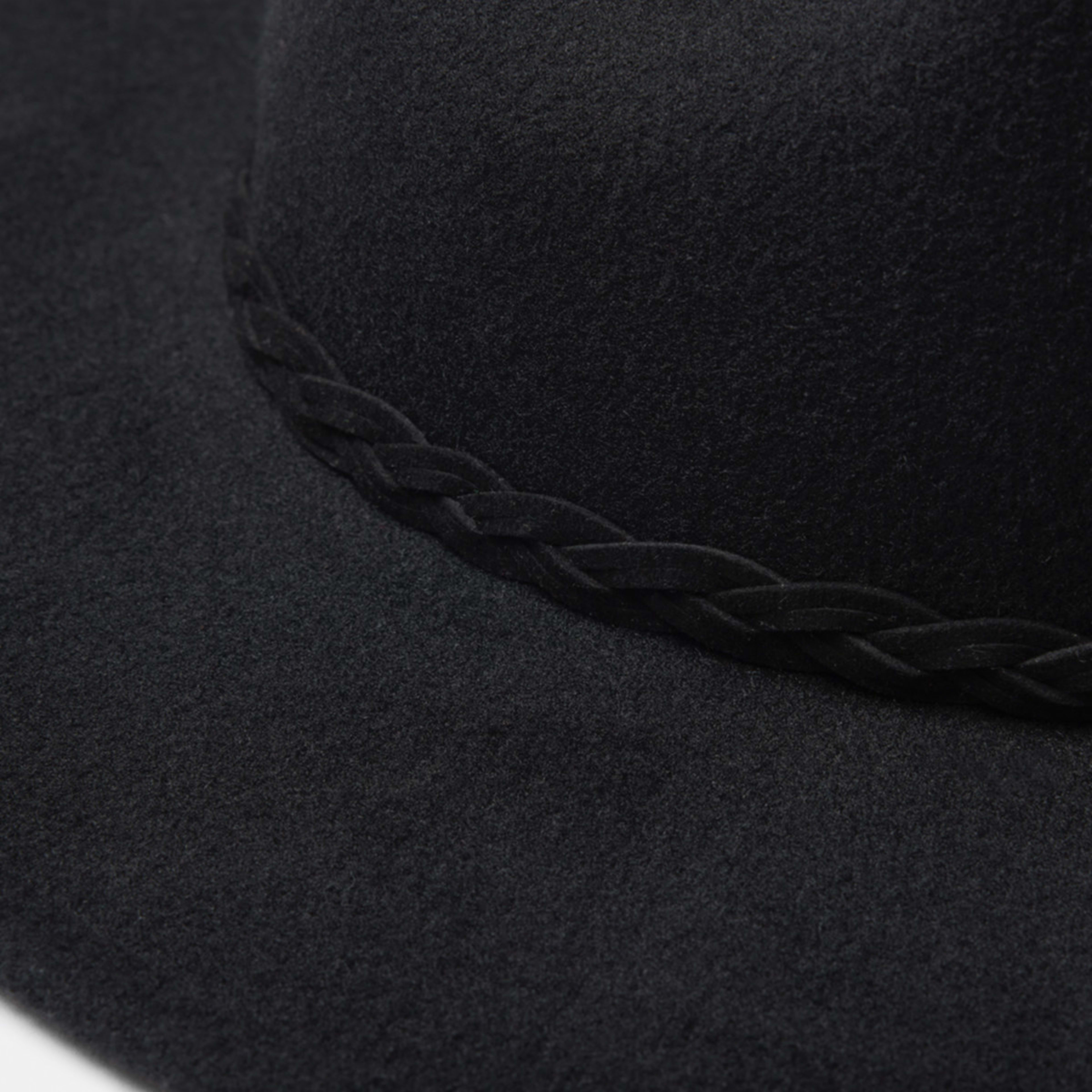 3 Fedora Hat with Statement Band Blk Braid, 3 of 5