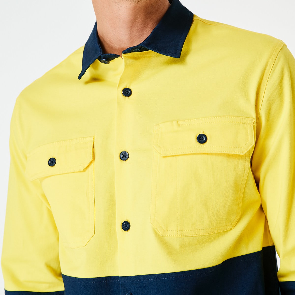 Workwear Long Sleeve Stretch HiVisibility Shirt Kmart