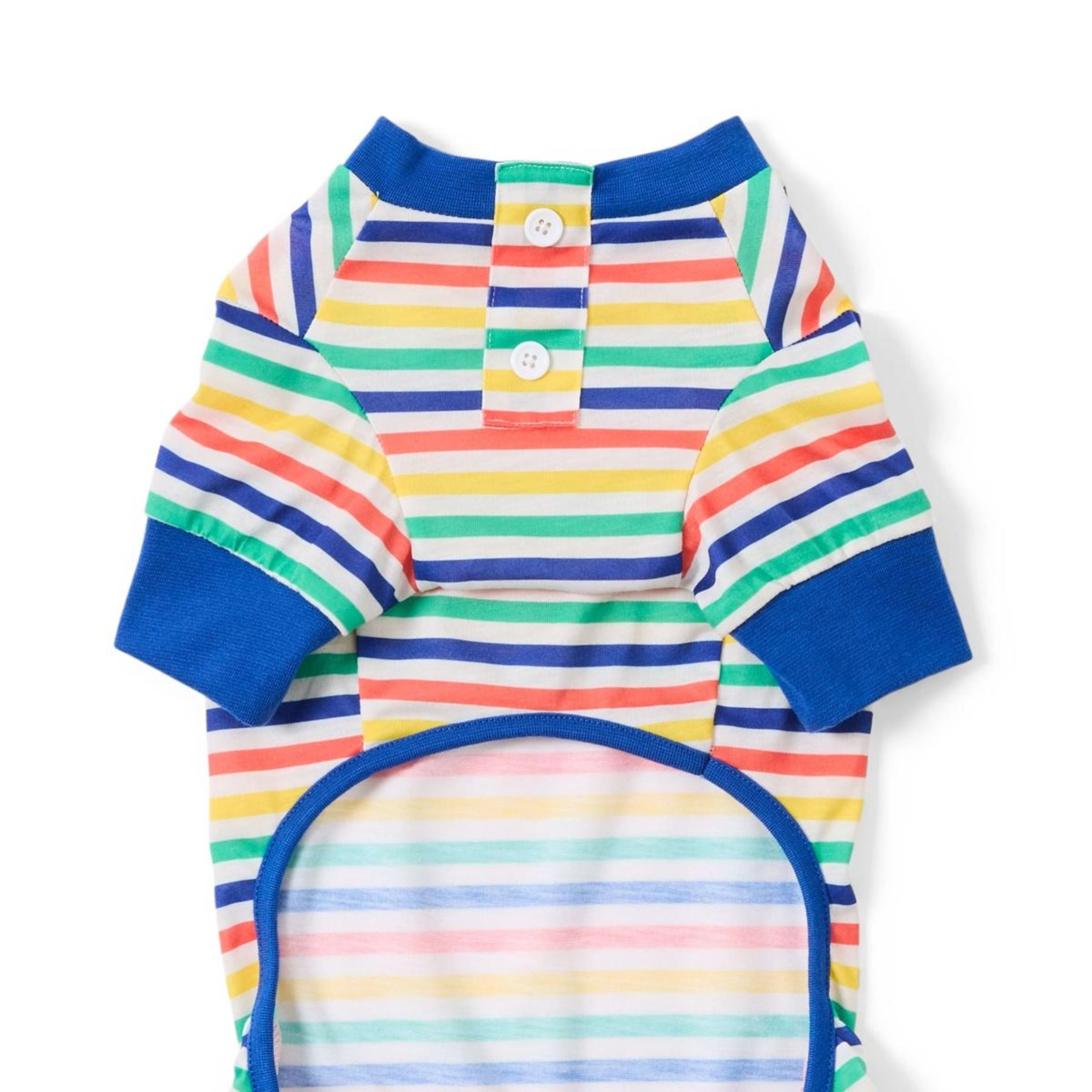 7 Pet Stripe Pyjamas - Medium, Blue, 7 of 9