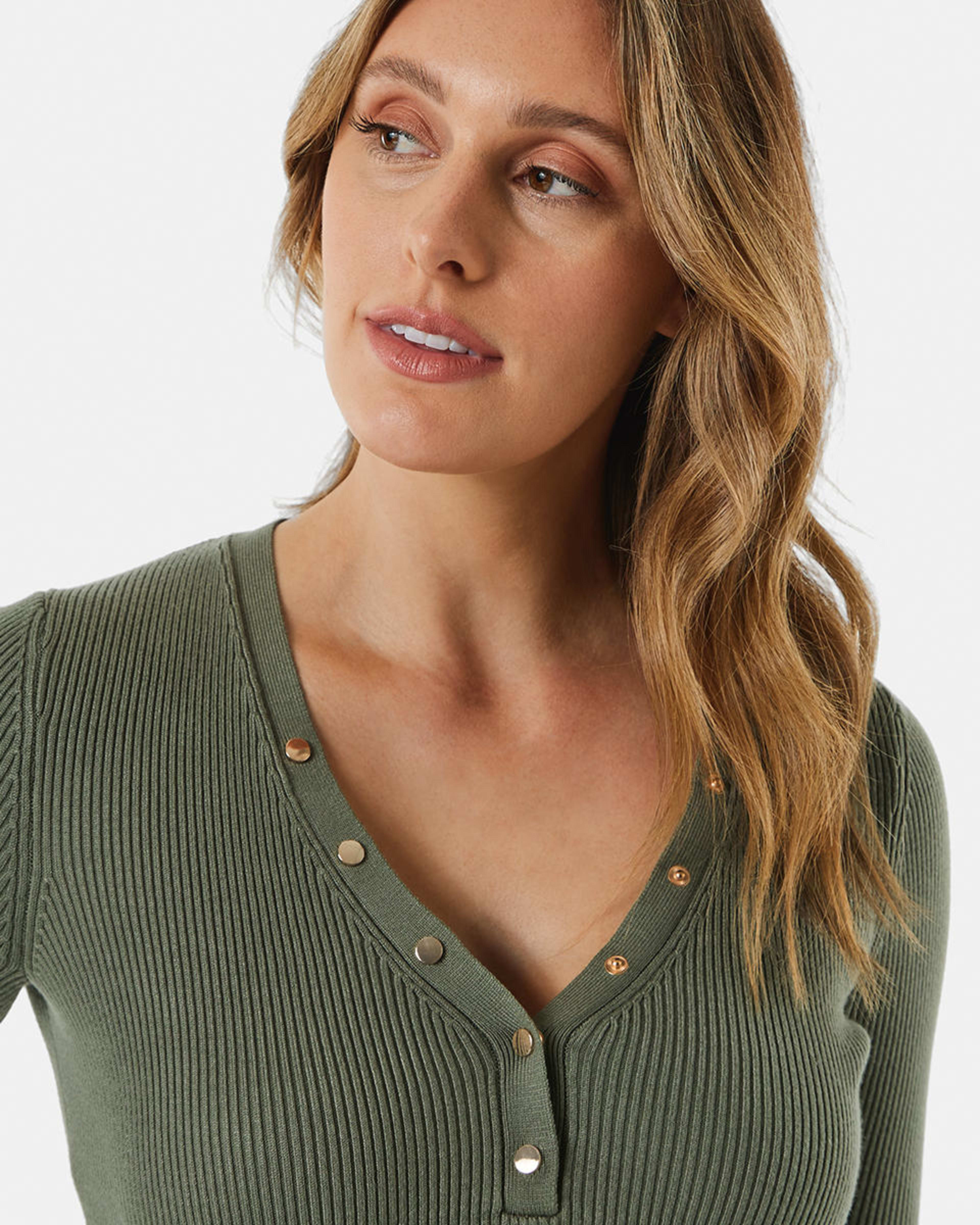 Short Sleeve True Knit Henley Top Kmart