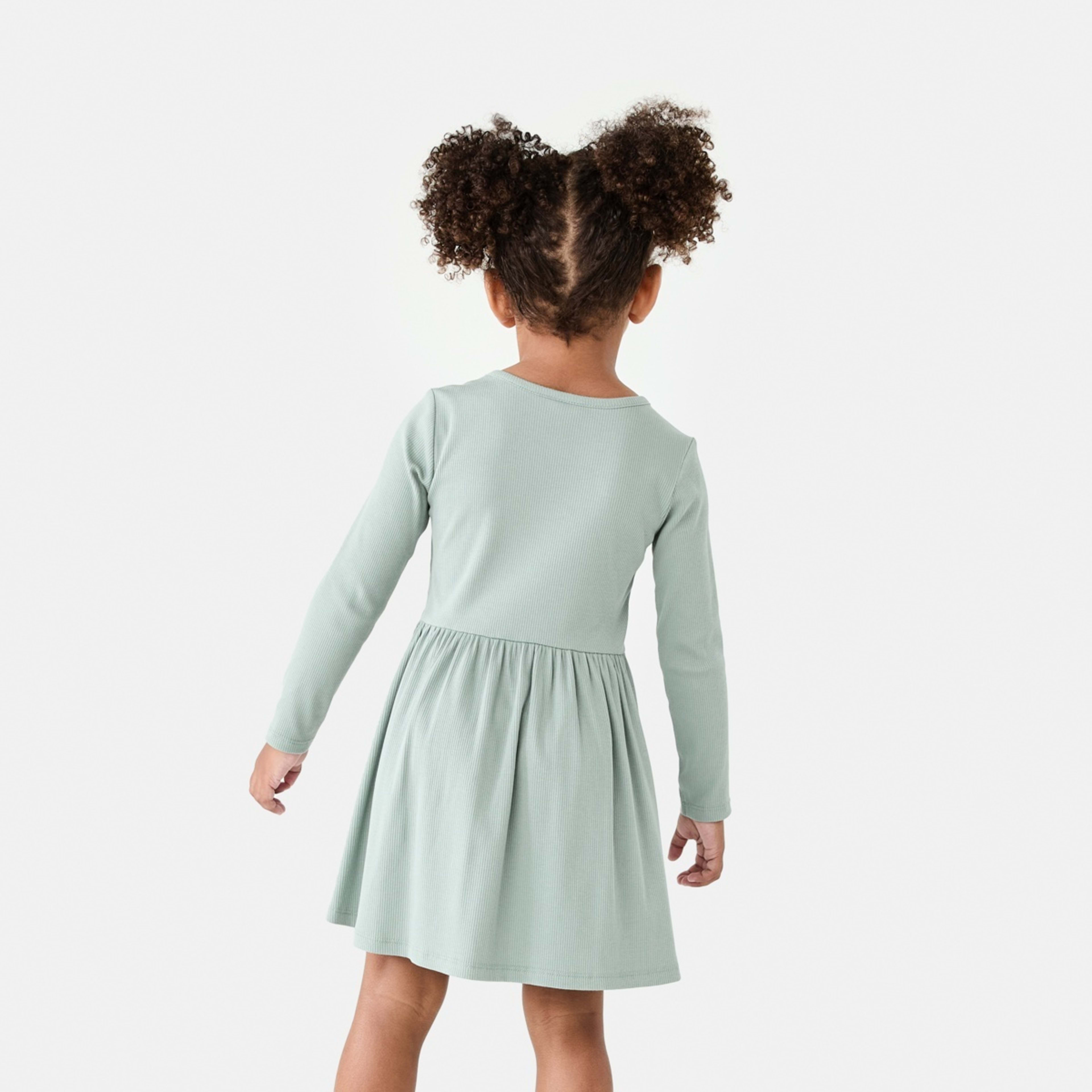 2 Rib Jersey Dress Iceberg Green, 2 of 9