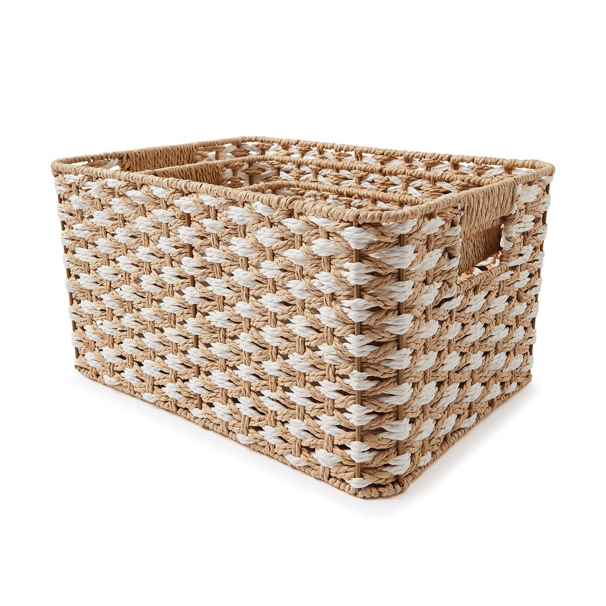 Set of 3 Rectangle Baskets Brown Kmart