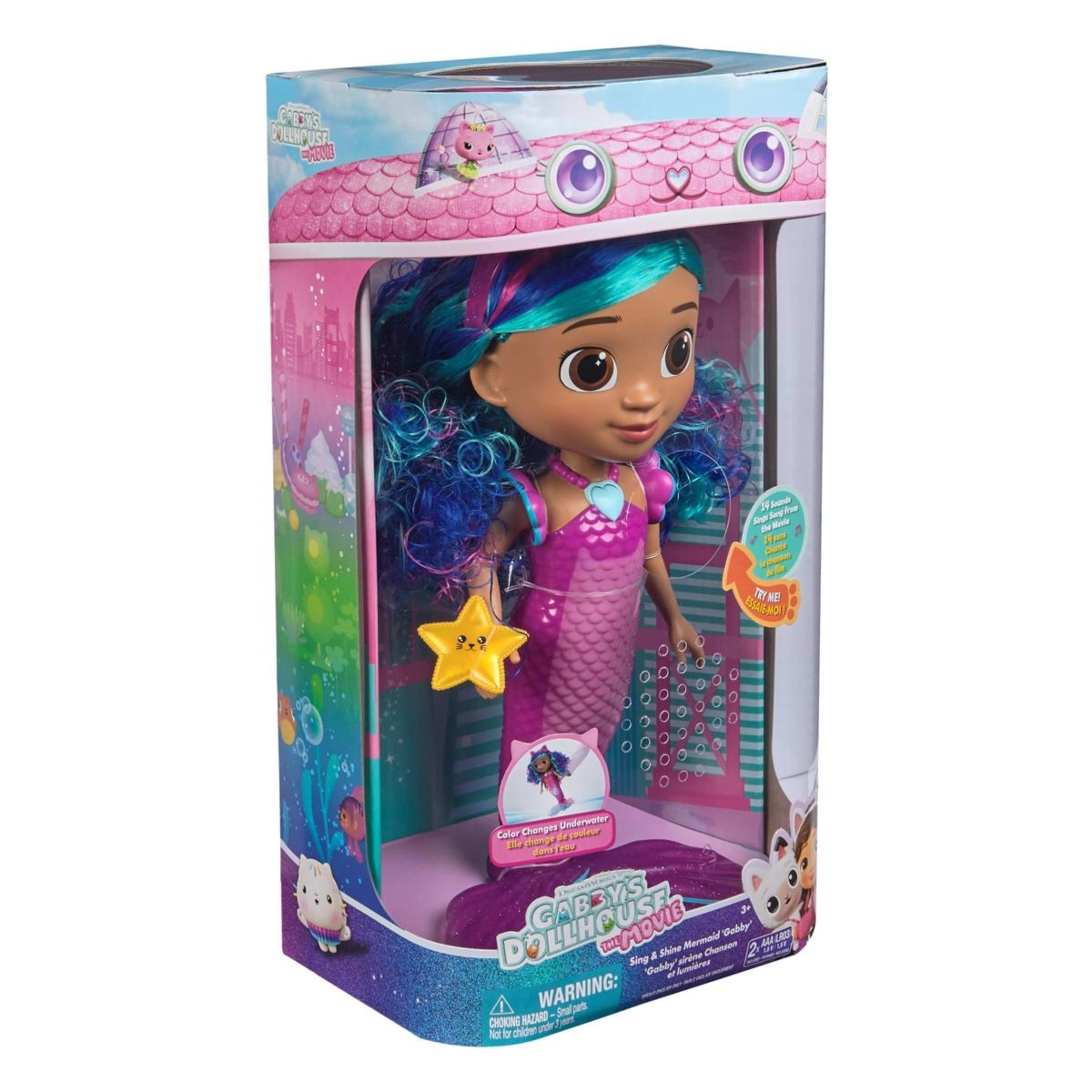1 Gabby's Dollhouse: The Movie: Sing and Shine Mermaid Gabby, 1 of 6
