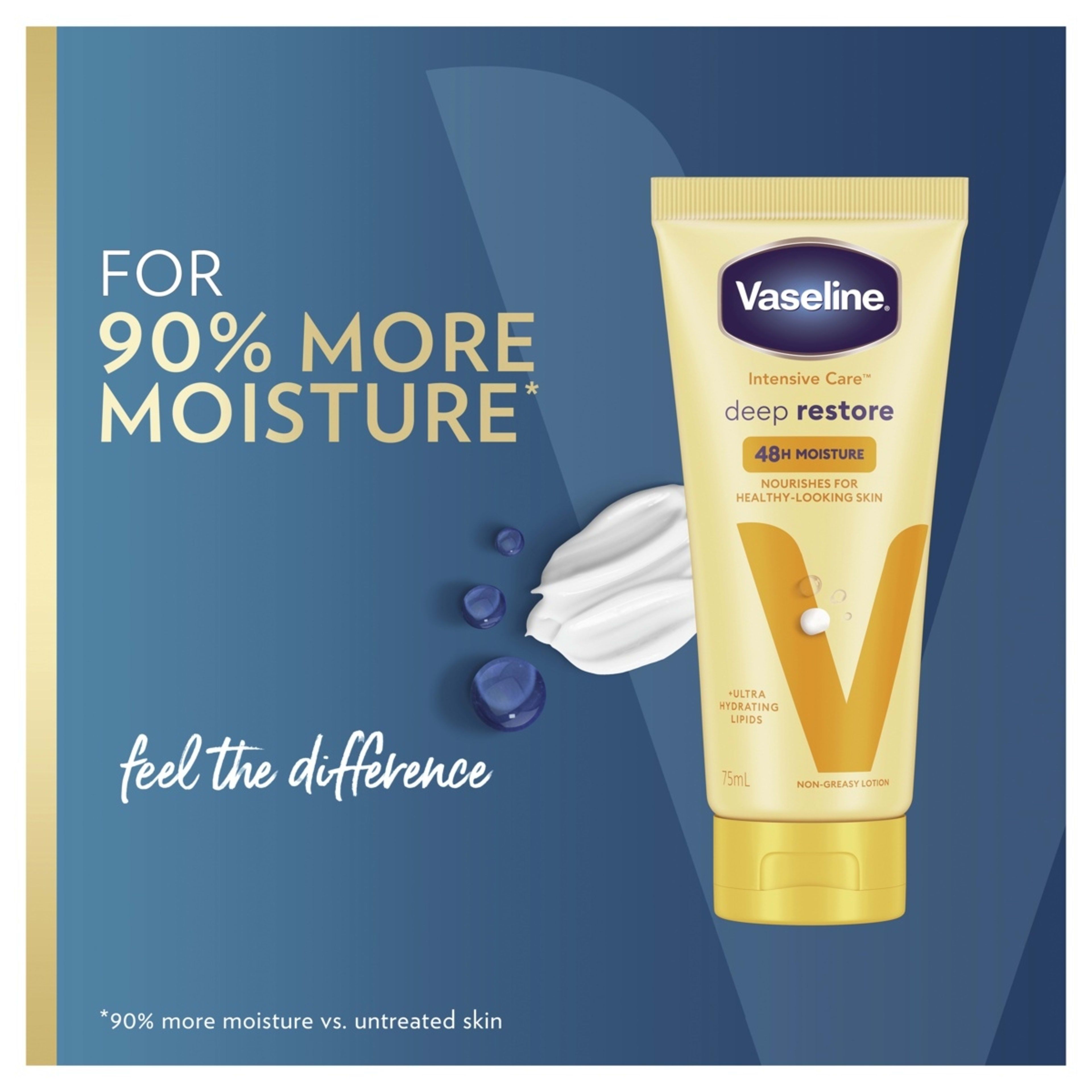 3 Vaseline Intensive Deep Restore Care Body Lotion 75ml, 3 of 7