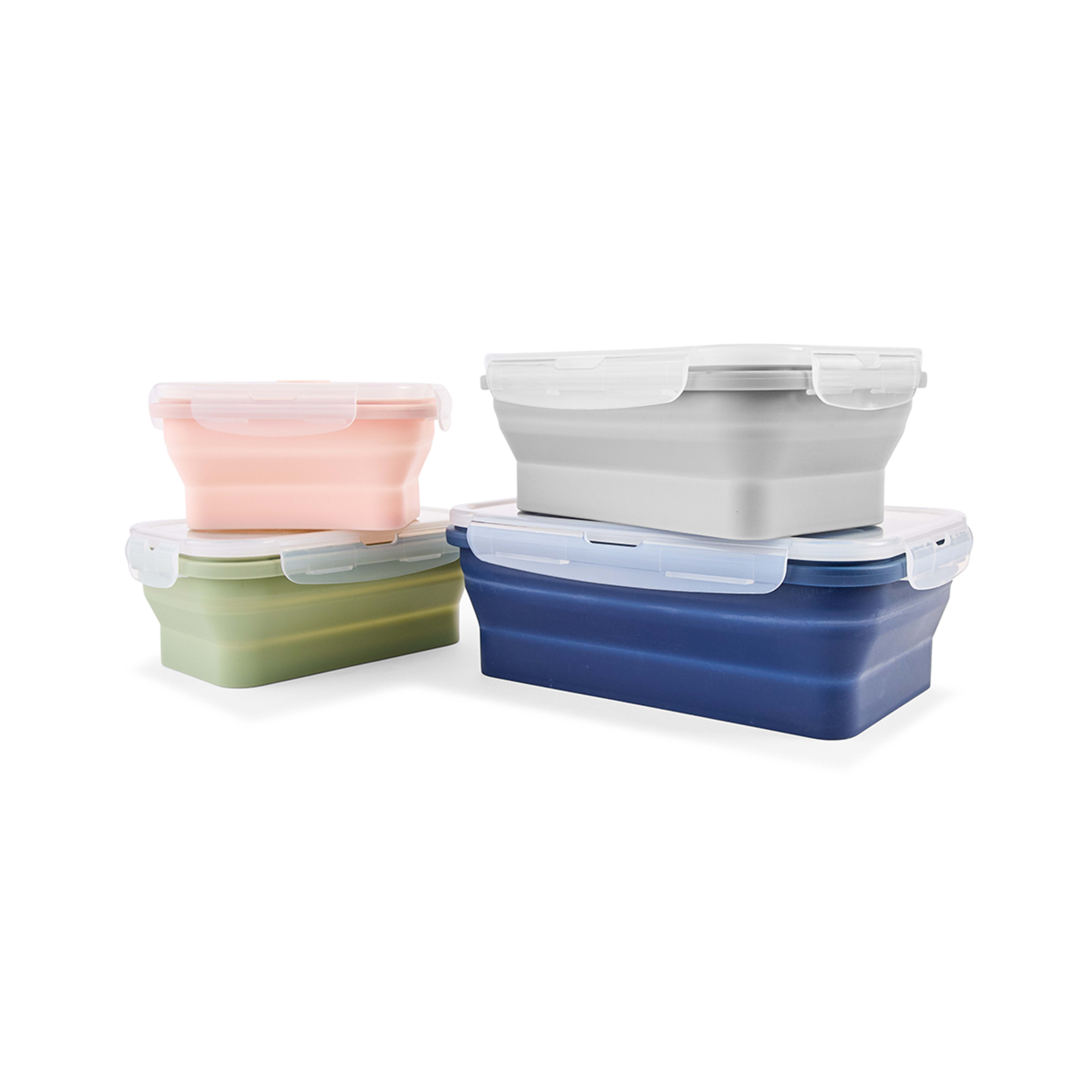 3 4 Piece Silicone Collapsible Container, 3 of 10