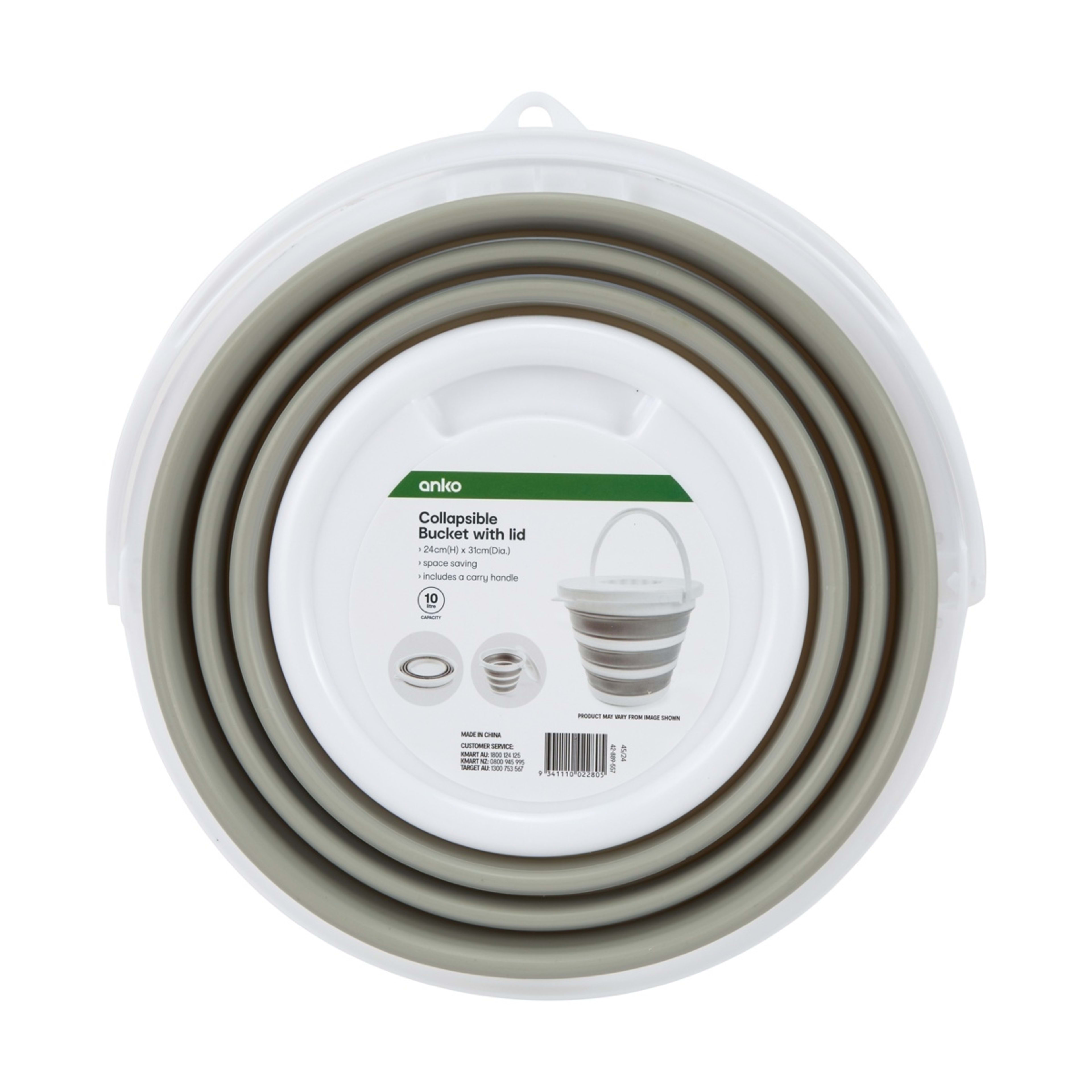 10 10L Collapsible Bucket with Lid, 10 of 10