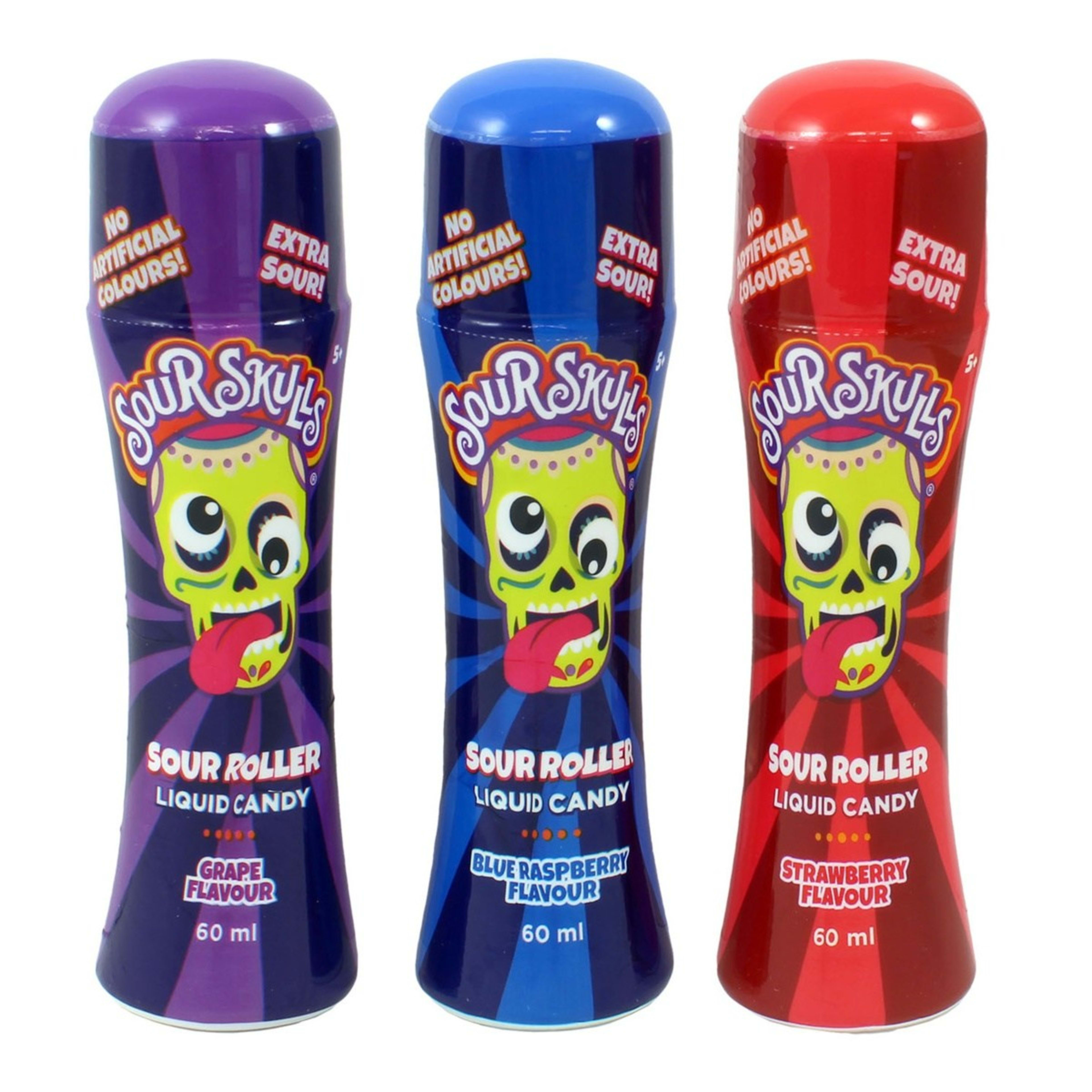 1 Park Avenue Sour Skulls Sour Roller Liquid Candy 60ml - Assorted