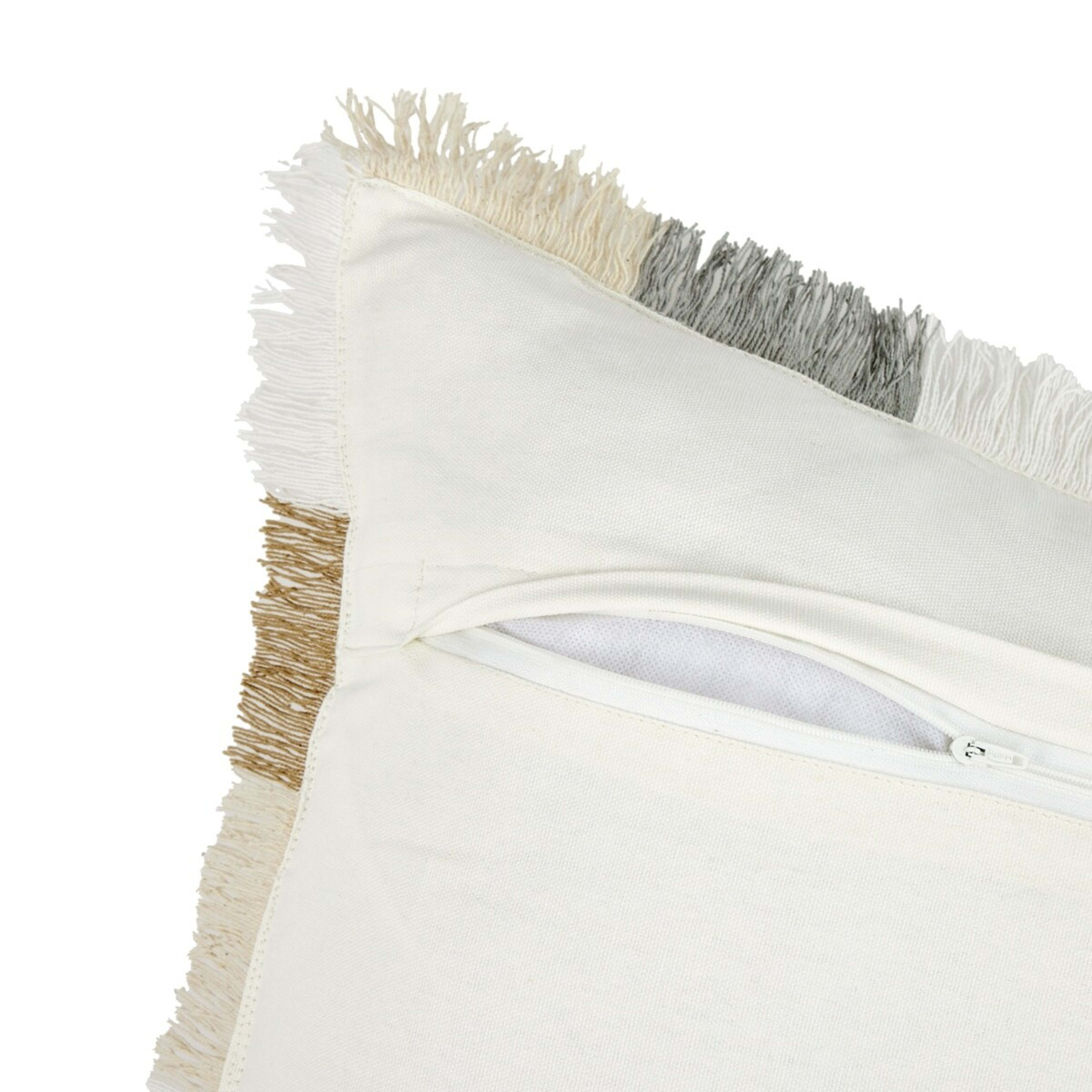 4 60cm Check Fringe Cushion, 4 of 4