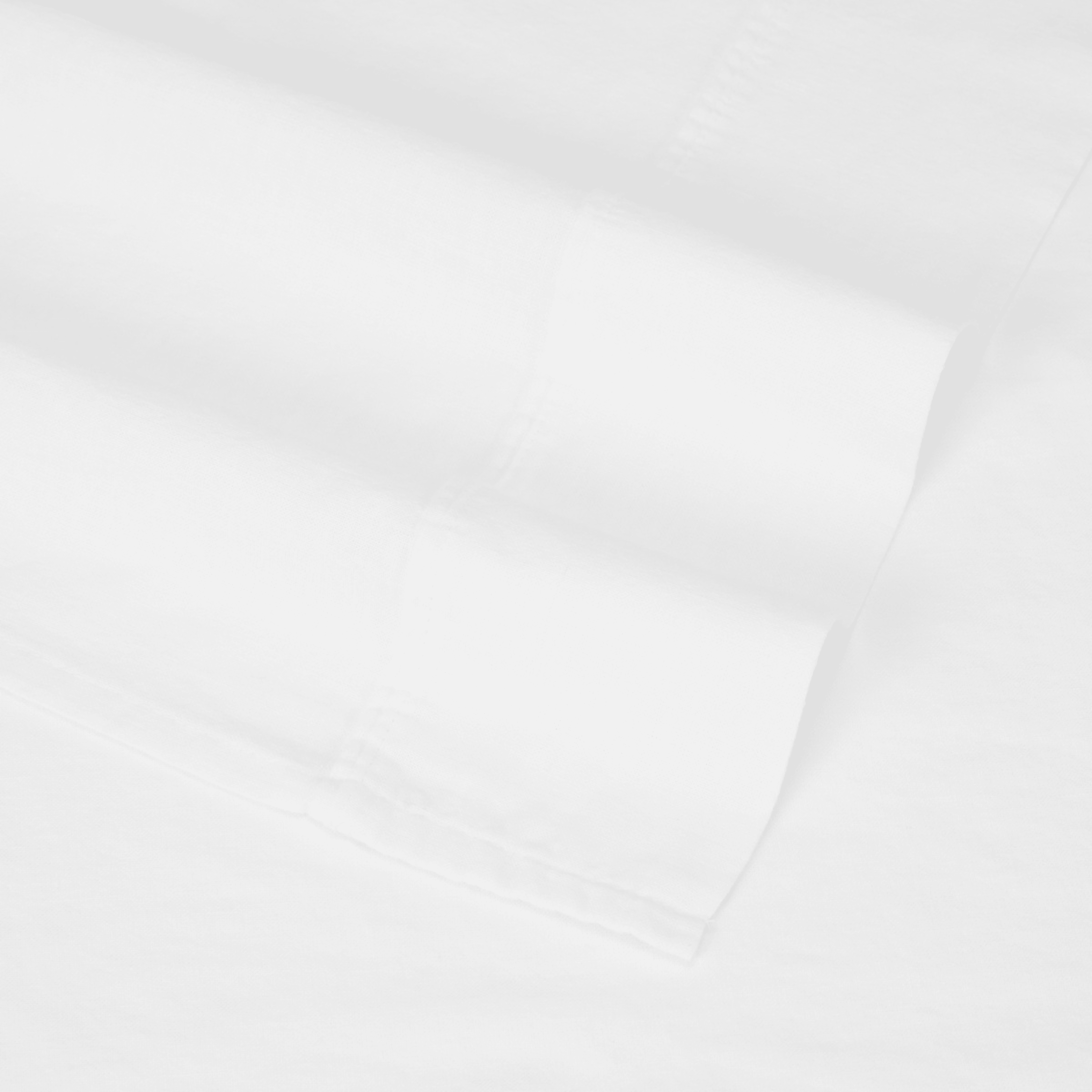 4 Cotton Linen Sheet Set - Queen Bed, White, 4 of 7