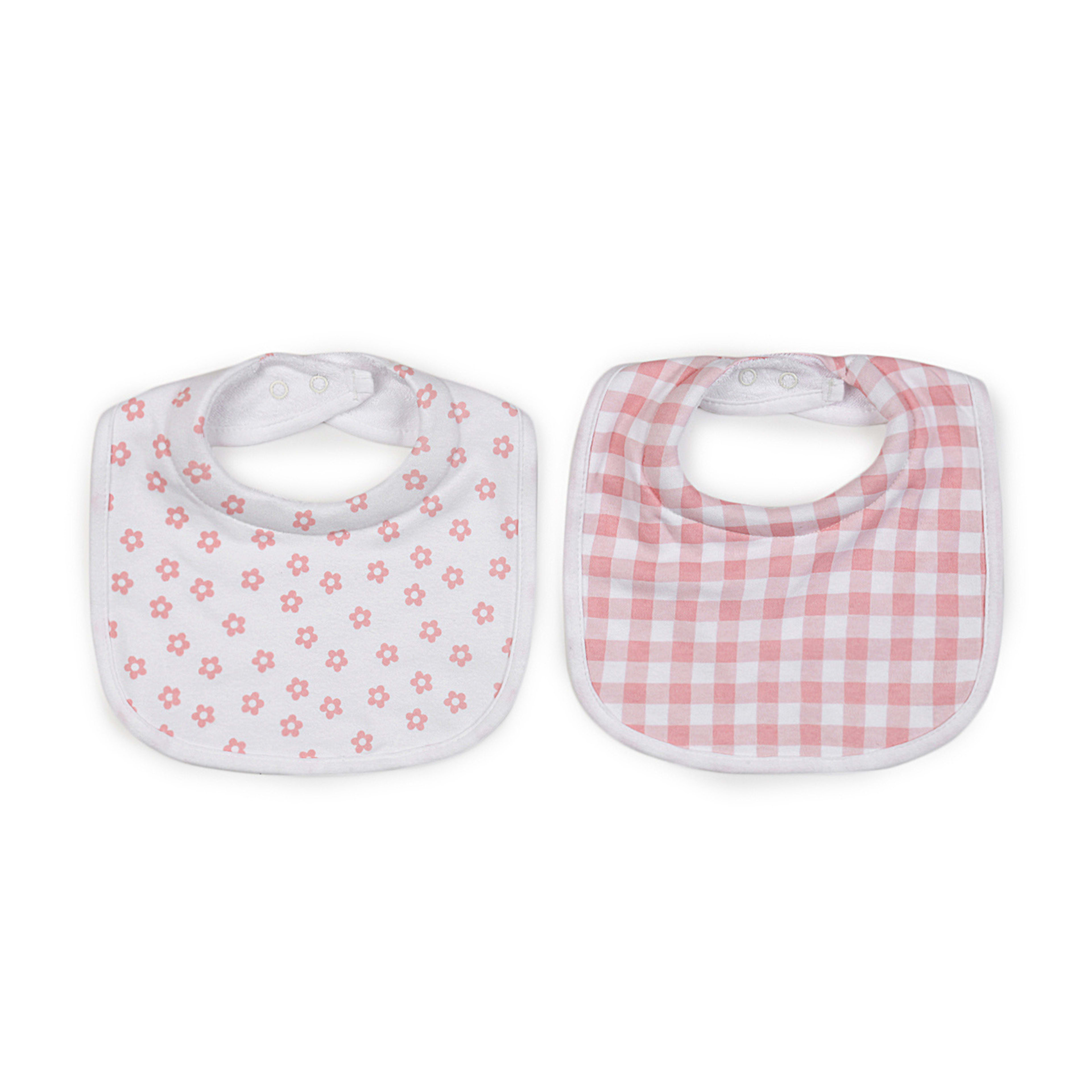 1 2 Pack Dribble Bibs - Daisy