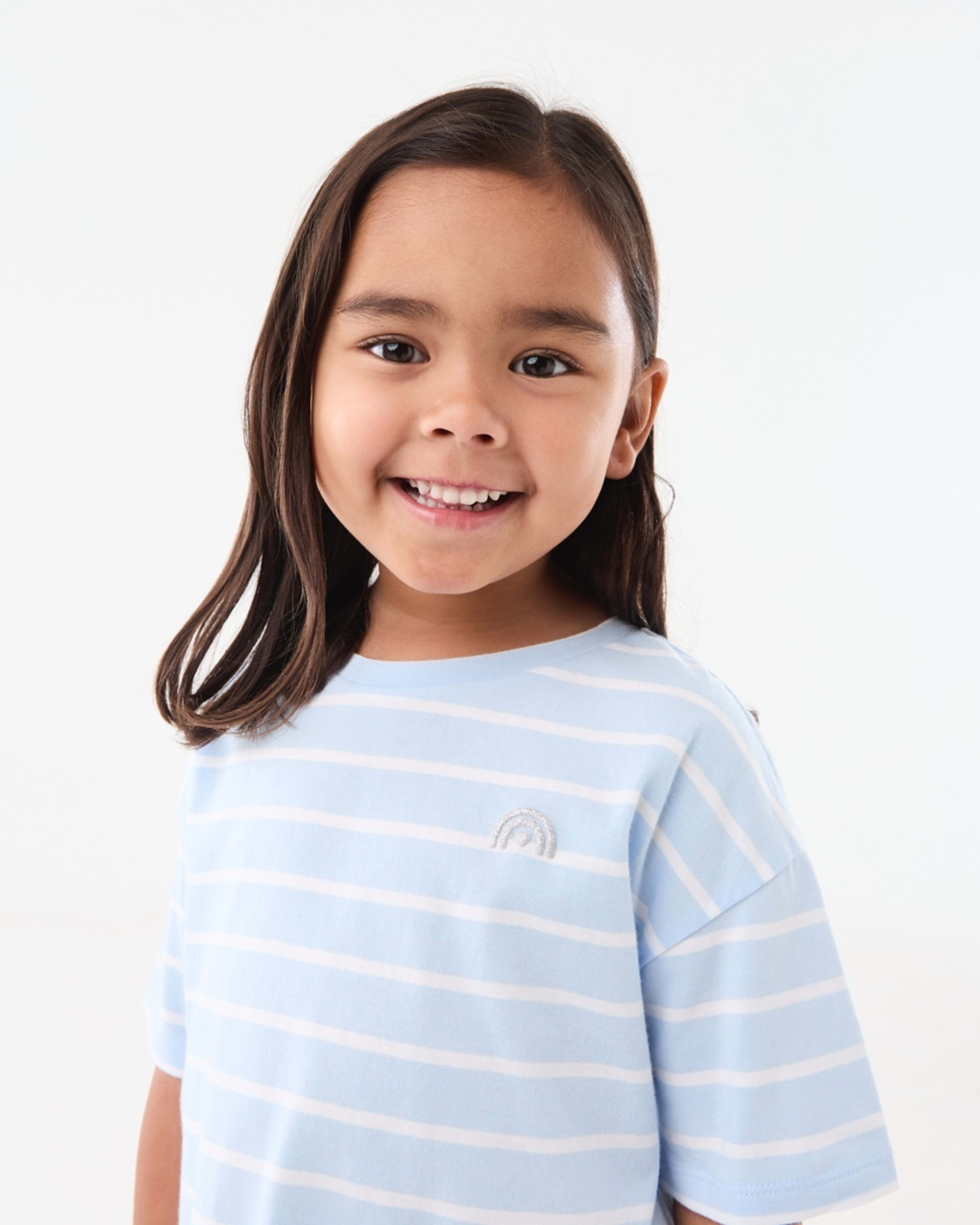 3 Short Sleeve Stripe T-shirt Blu Stripe, 3 of 8
