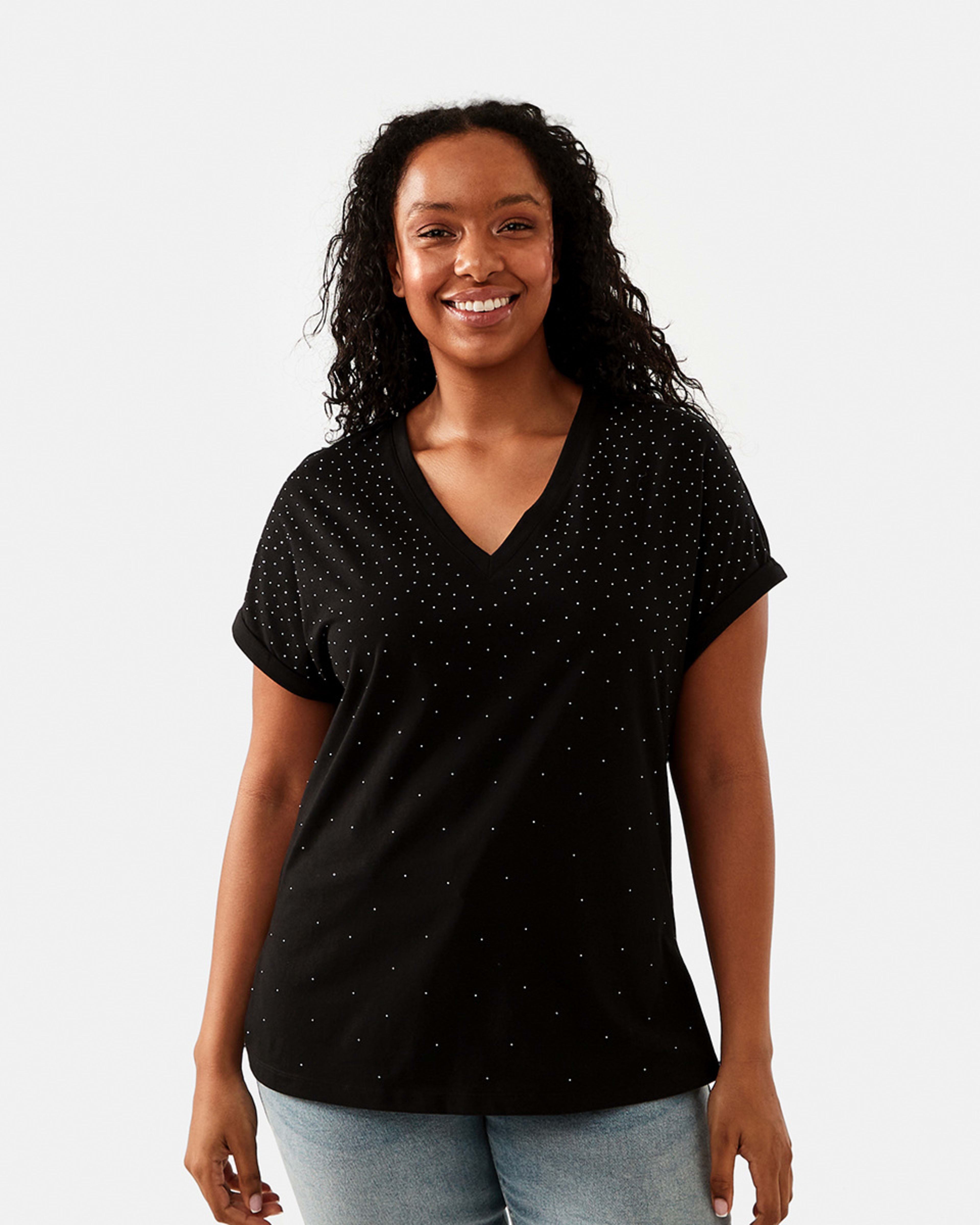 Short Sleeve VNeck Tshirt Kmart