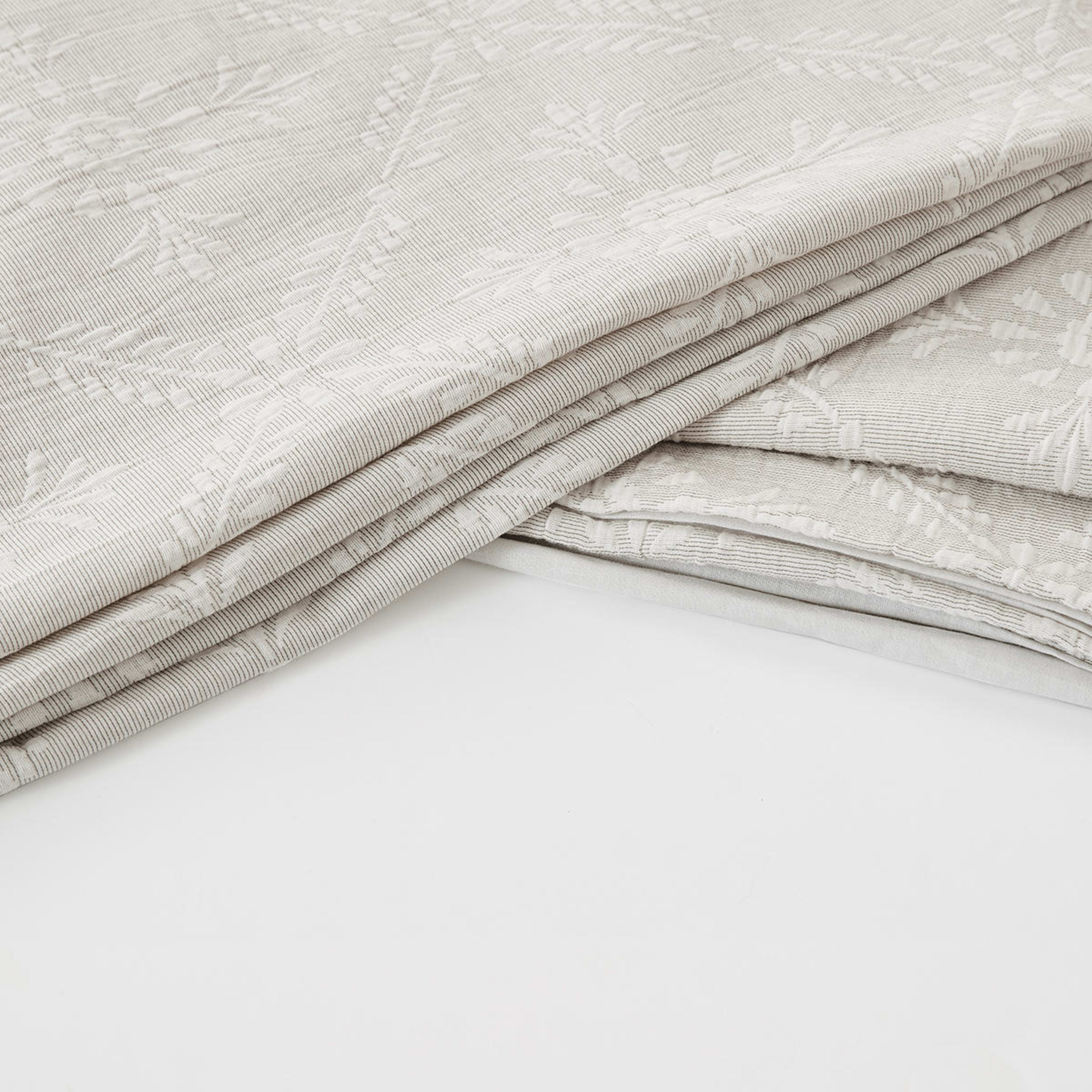 6 Sierra Cotton Quilt Cover Set - Double Bed, Beige, 6 of 6