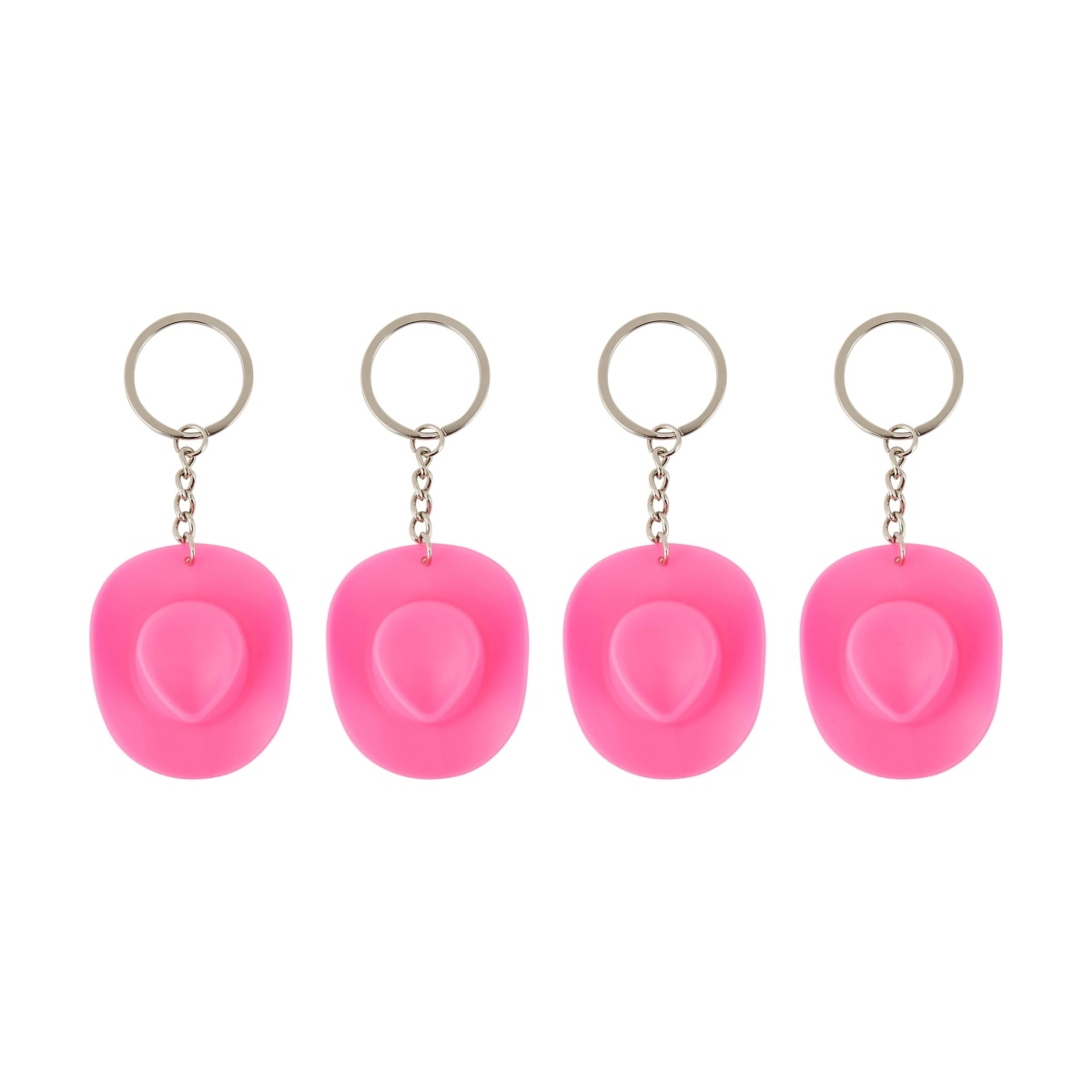 1 4 Piece Cowgirl Hat Keyrings, 1 of 4