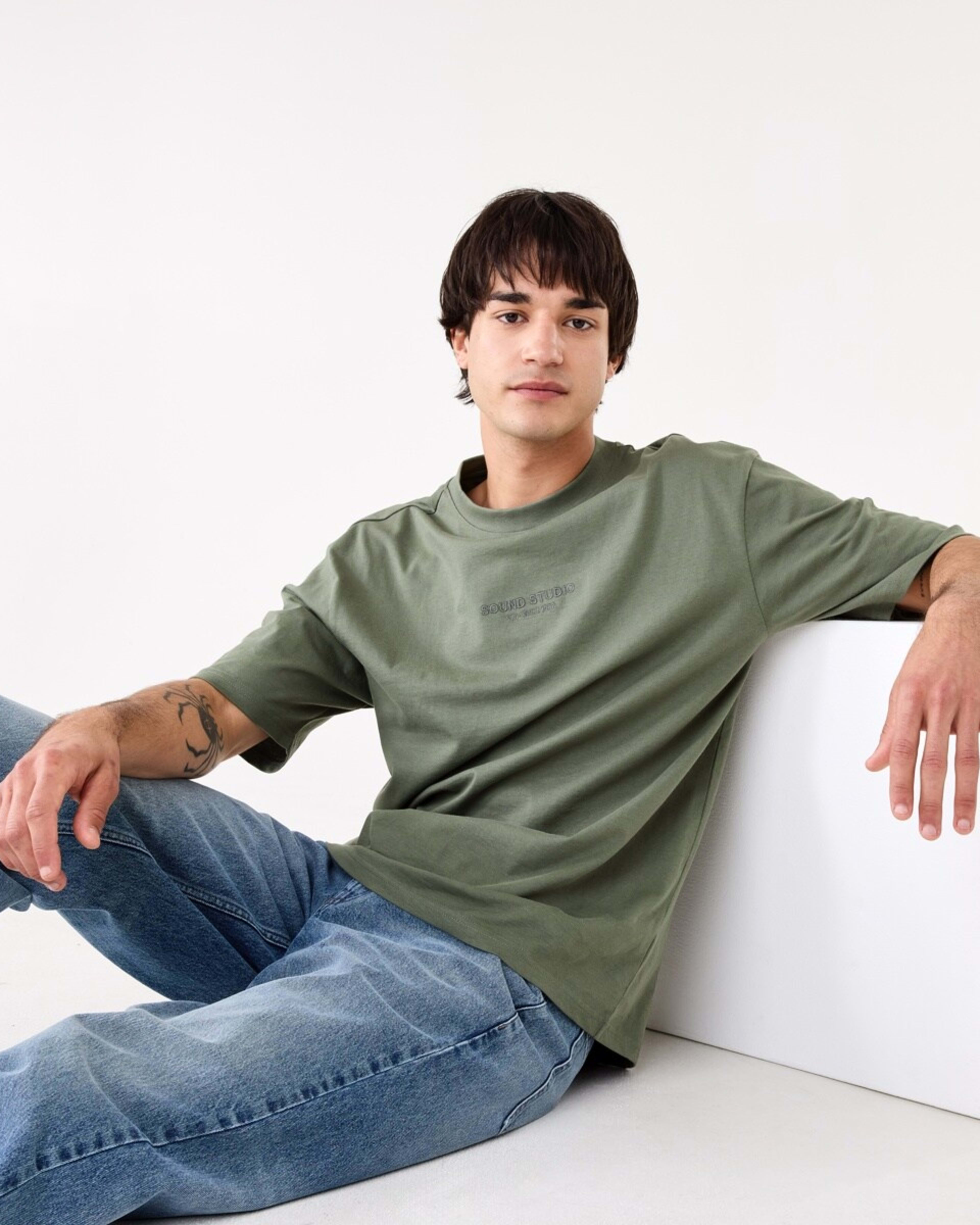 9 Oversized Print T-shirt Grn Agave, 9 of 10