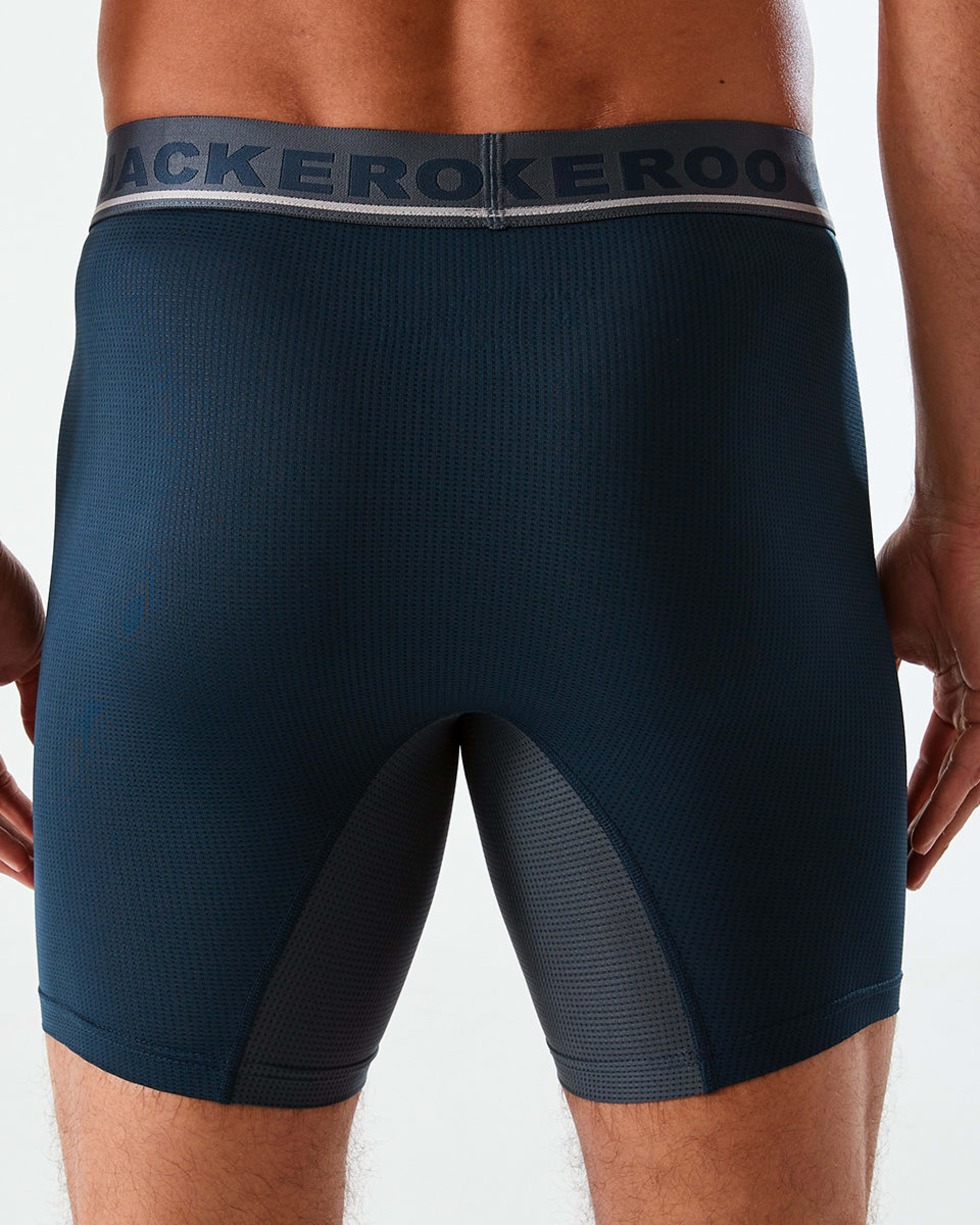 6 3 Pack Jackeroo Mid Length Mesh Trunks NAVY, 6 of 8